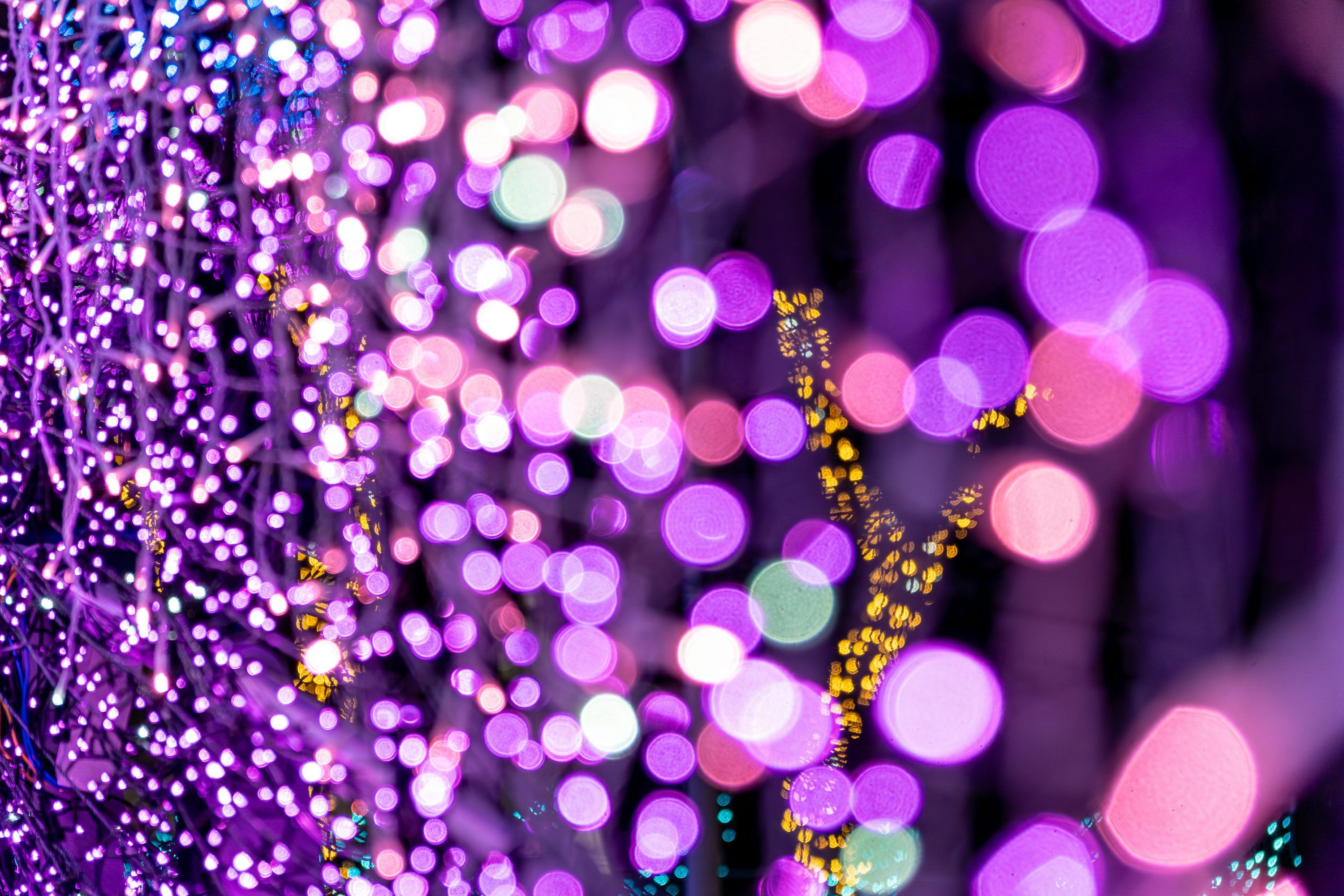 3000x2000 Blurred purple and pink bokeh lights background photo