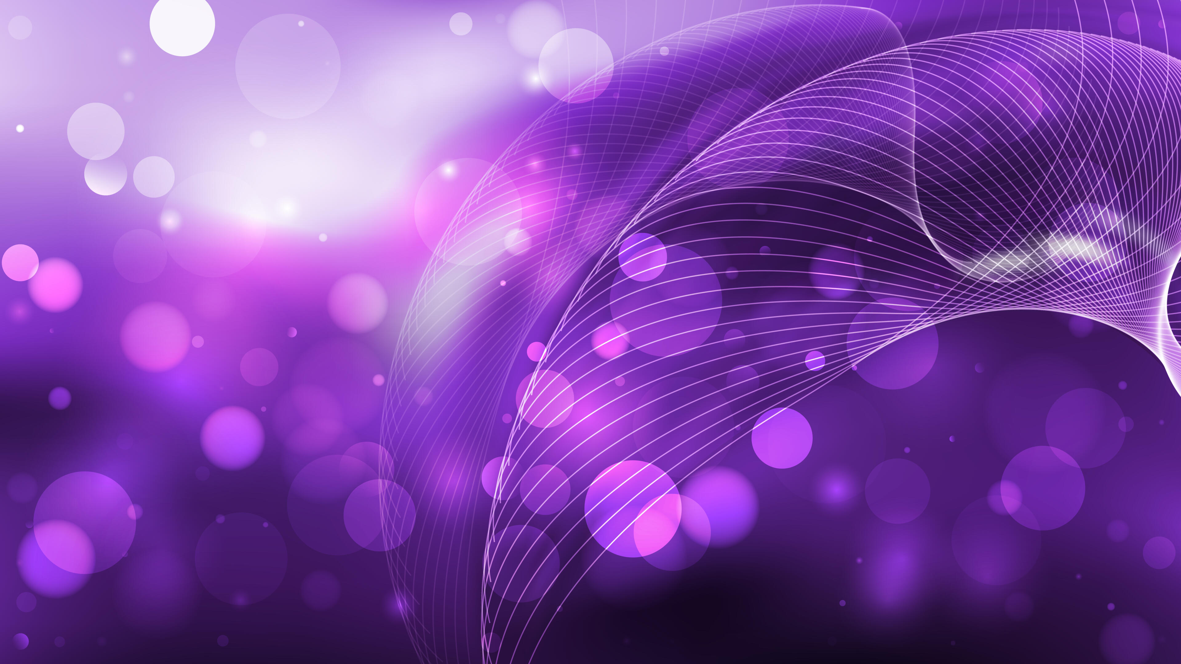 3840x2160 Free Download Abstract Purple Bokeh Background