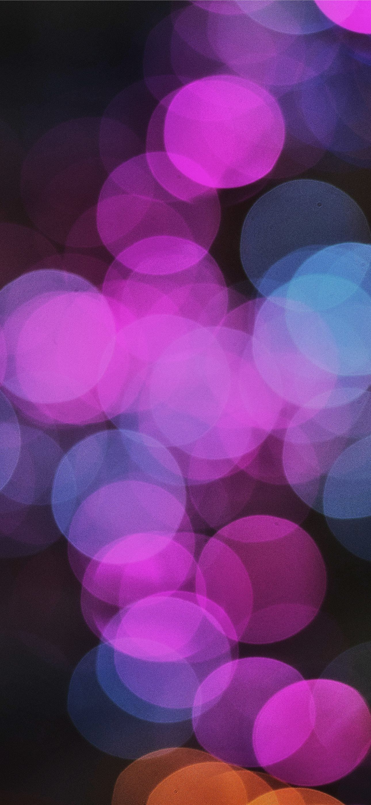 1290x2796 green and purple bokeh lights iPhone Wallpaper Free Download