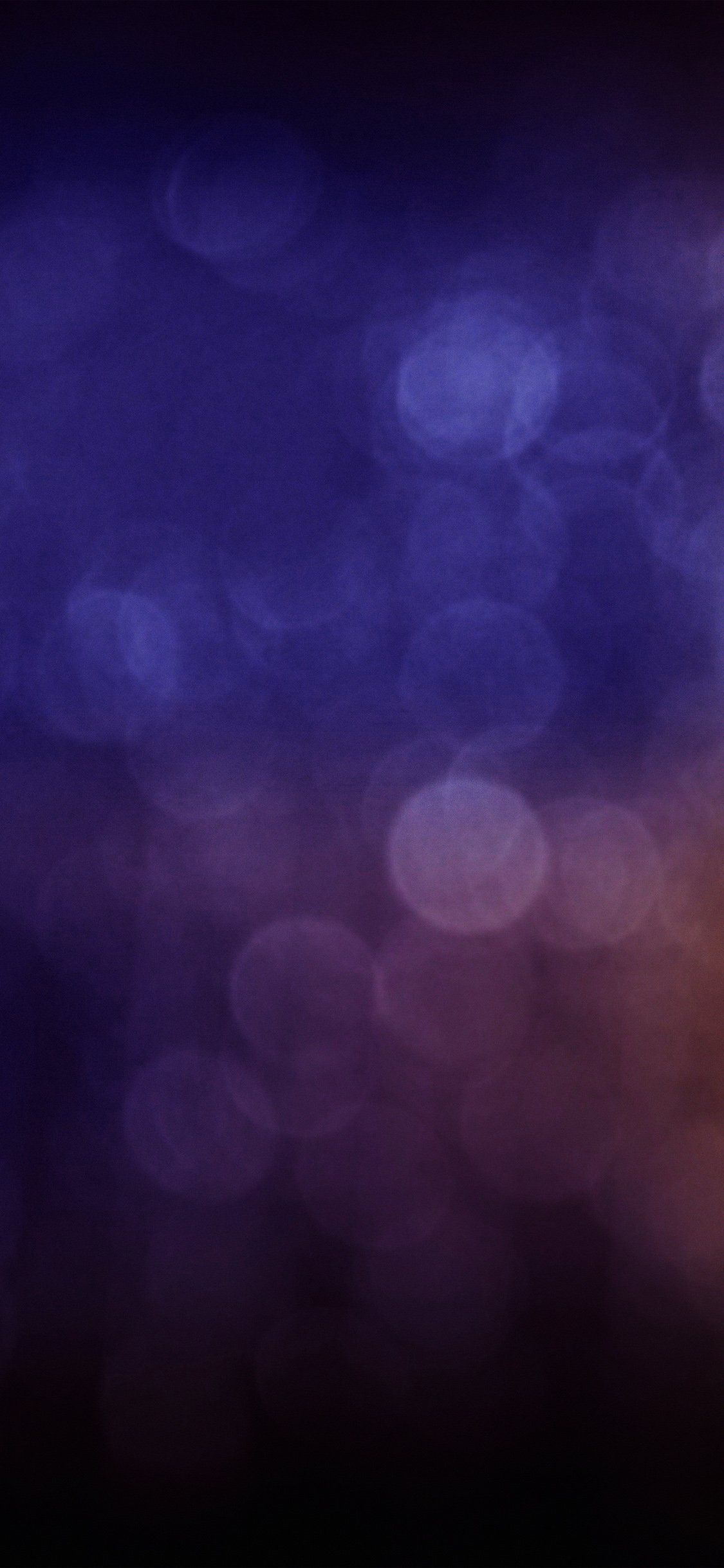 1125x2436 Bokeh Blue Purple Dark Night Pattern Circle iPhone Wallpaper