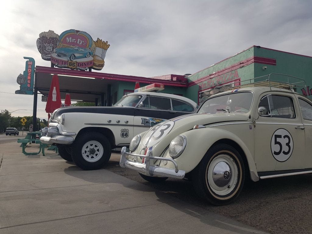 1024x768 Herbie Hits The Mother Road: A 63 Year Old Love Bug Celebrates Route 66's Centennial