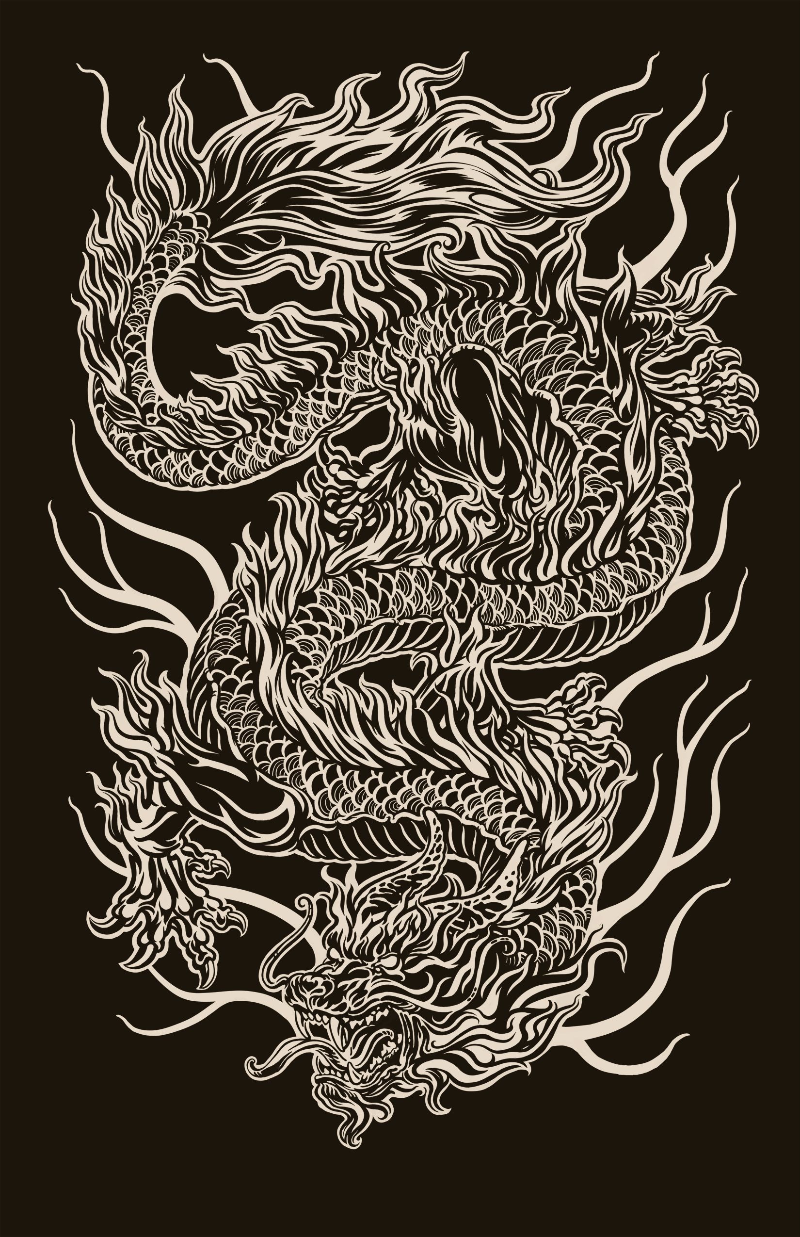 1650x2550 Traditional Chinese Dragon Wallpaper