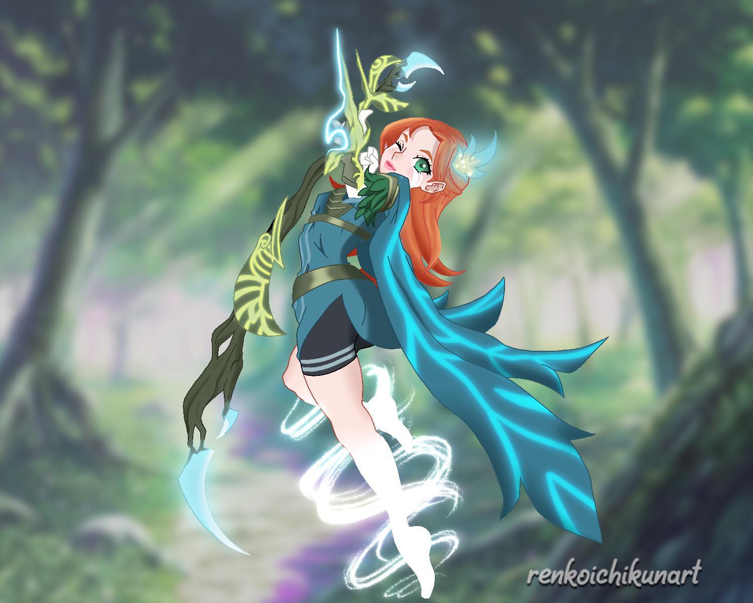 1500x1200 My Dota 2 Windranger's Compass of The Rising Gale Arcana fanart