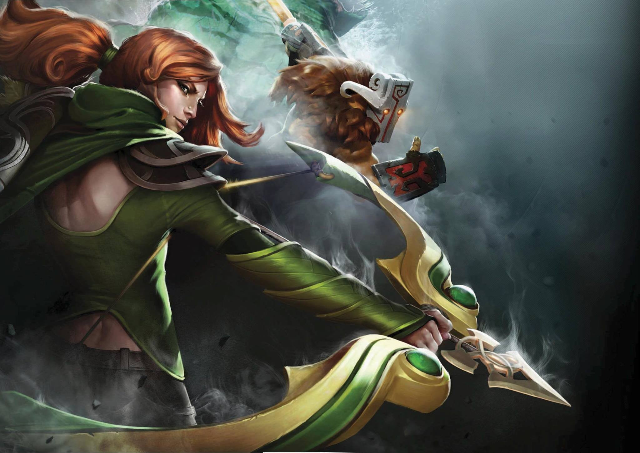 2048x1451 Wind ranger DOTA 2 game character HD wallpaper