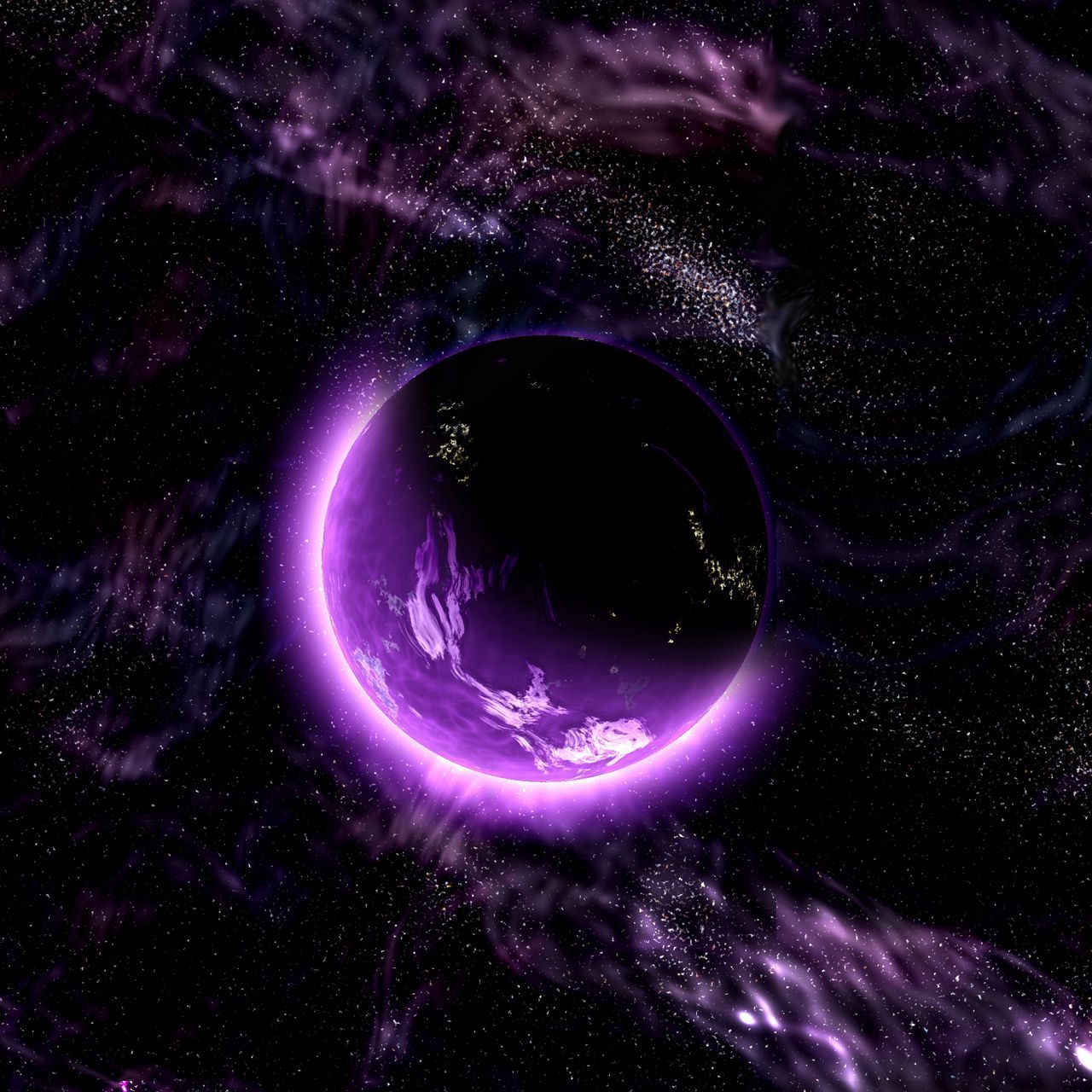 1280x1280 Download wallpaper 1280x1280 planet, space, universe, galaxy, purple ipad, ipad ipad mini for parallax HD background