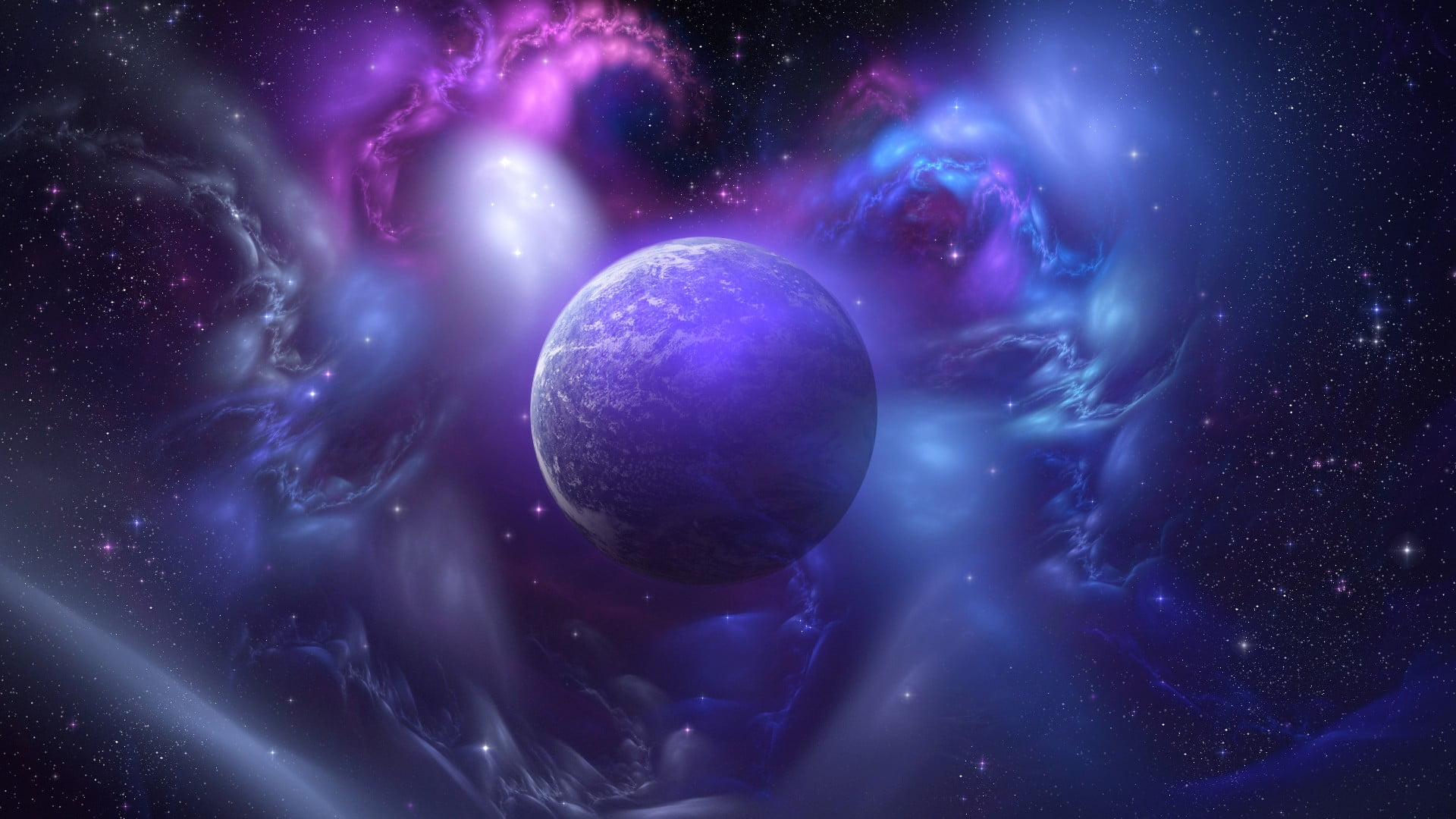 1920x1080 Purple planet graphic wallpaper, space HD wallpaper