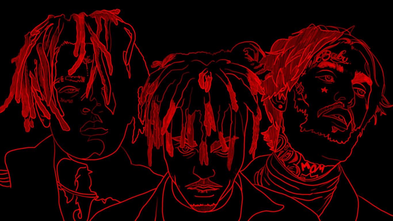 1366x768 Juice Wrld, XXXTentacion And Lil Peep Wallpaper