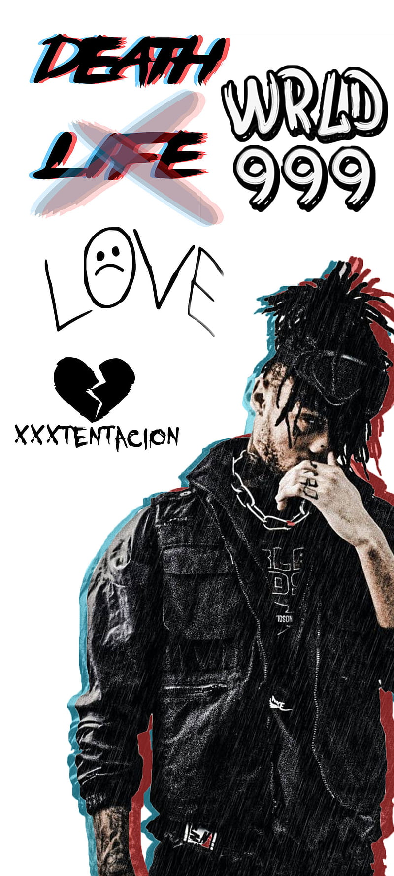 800x1778 Scarlxrd DeathXLife, death, juice, juice wrld, life, lil peep, love, scarlxrd, HD phone wallpaper