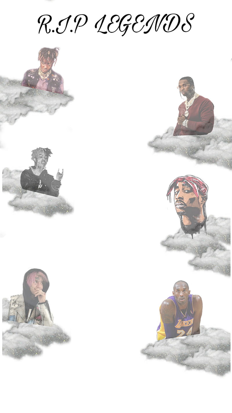 800x1422 Legends, juiced wrld, kobe, lil peep, pop smoke, tupac, HD phone wallpaper