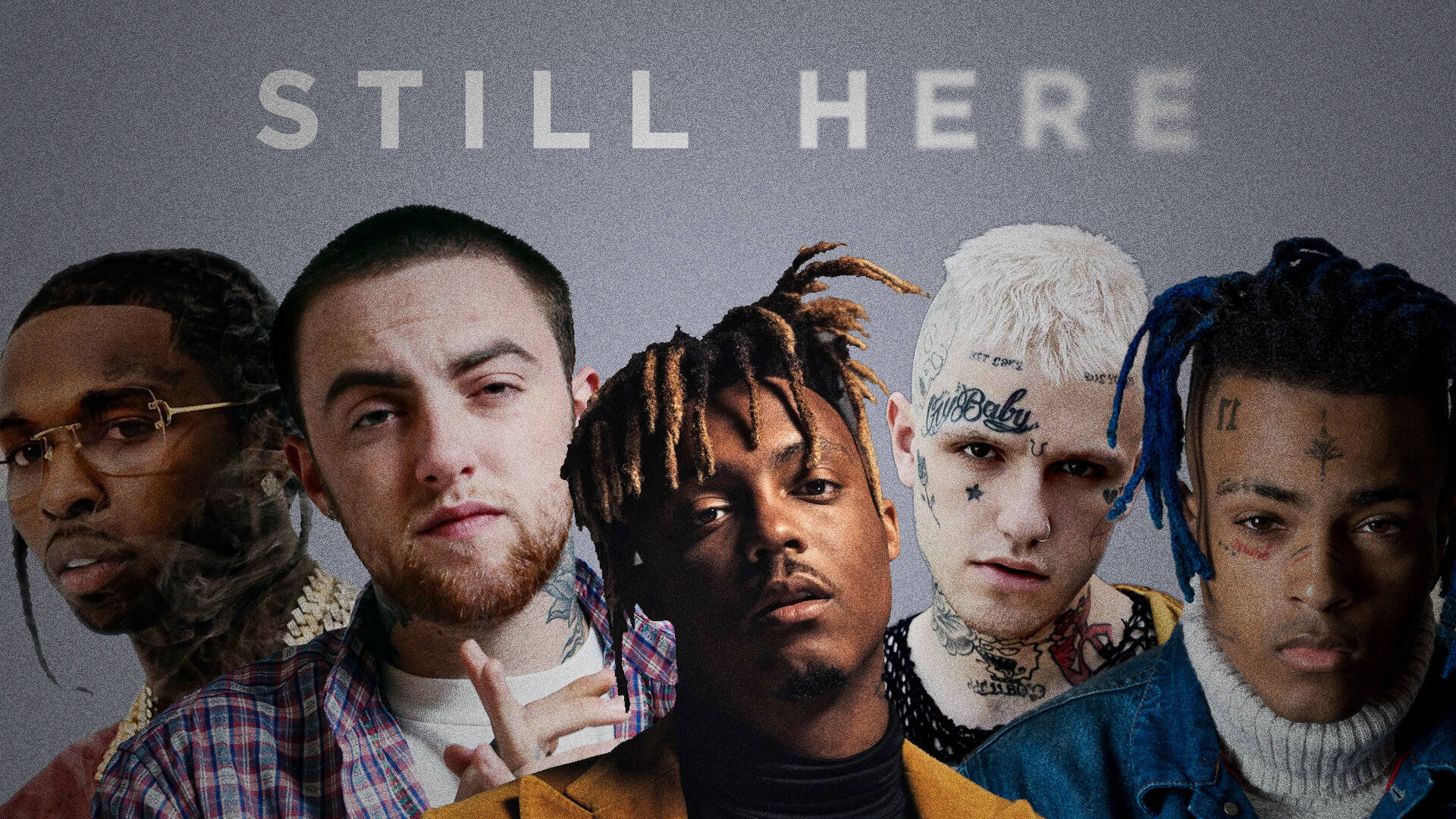 1920x1080 Downloaden Xxxtentacionjuice Wrld Porträt Mit Anderen Rap Künstlern Wallpaper