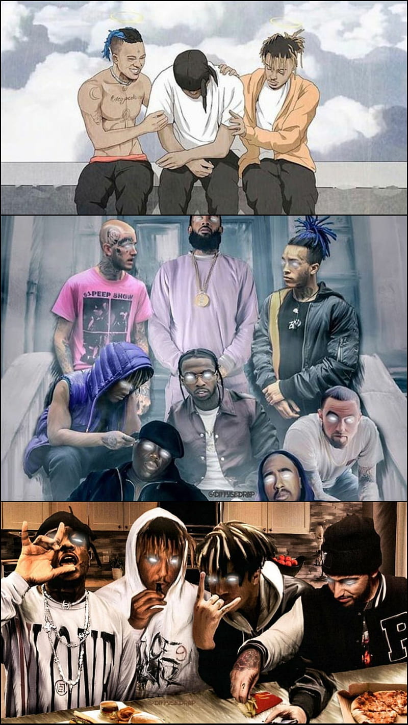 800x1422 Rappers, biggie, hip hop, juice wrld, lil peep, nipsey hussle, pop smoke, ski mask the slump god, HD phone wallpaper