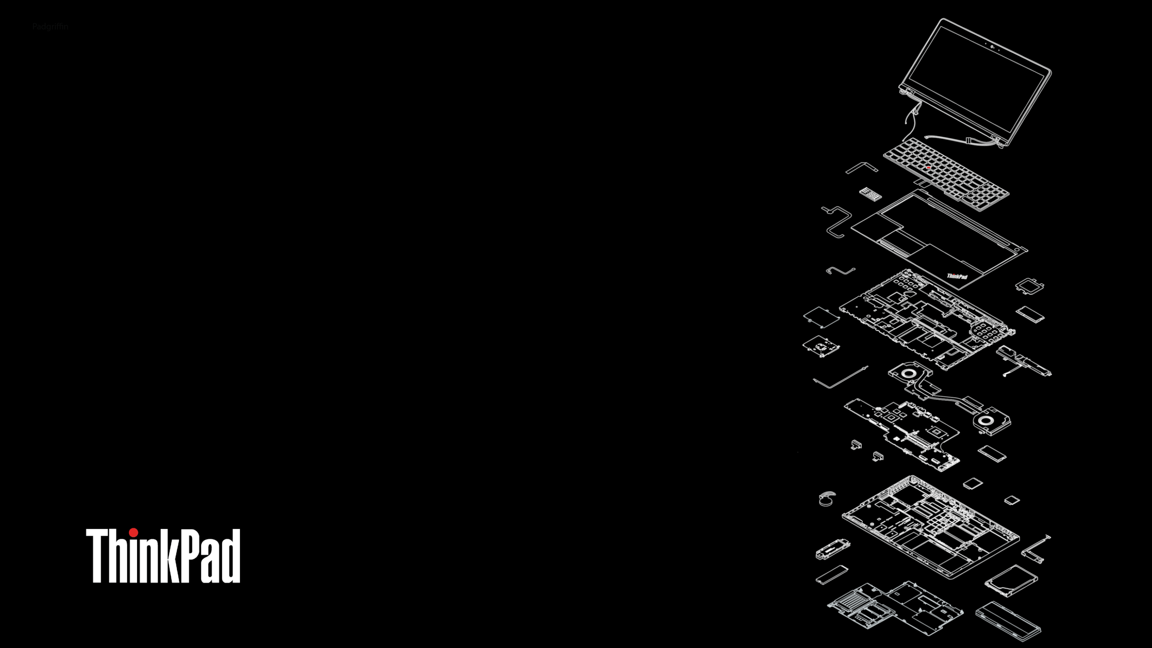 3840x2160 My take on exploded wallpaper for the P P51 and P52 (and other models)