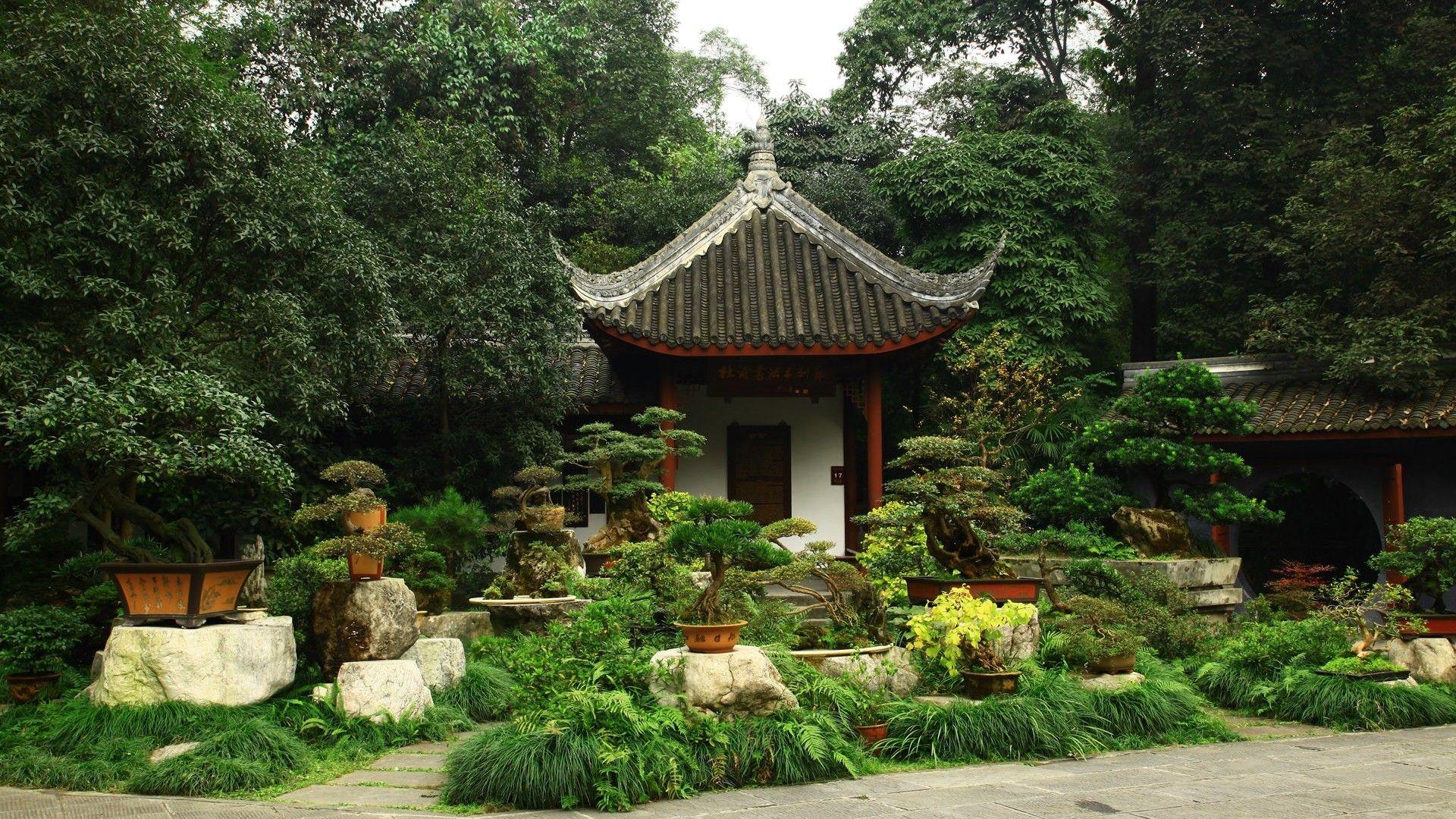 1920x1080 Bonsai Garden Japanese Bonsai Garden Background 1920 X 1080 Id