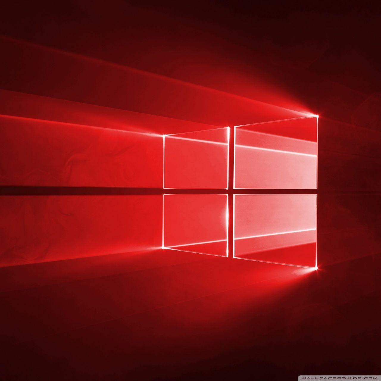 1280x1280 Windows 10 Red in 4K Ultra HD Desktop Background Wallpaper for : Widescreen & UltraWide Desktop & Laptop : Multi Display, Dual & Triple Monitor : Tablet
