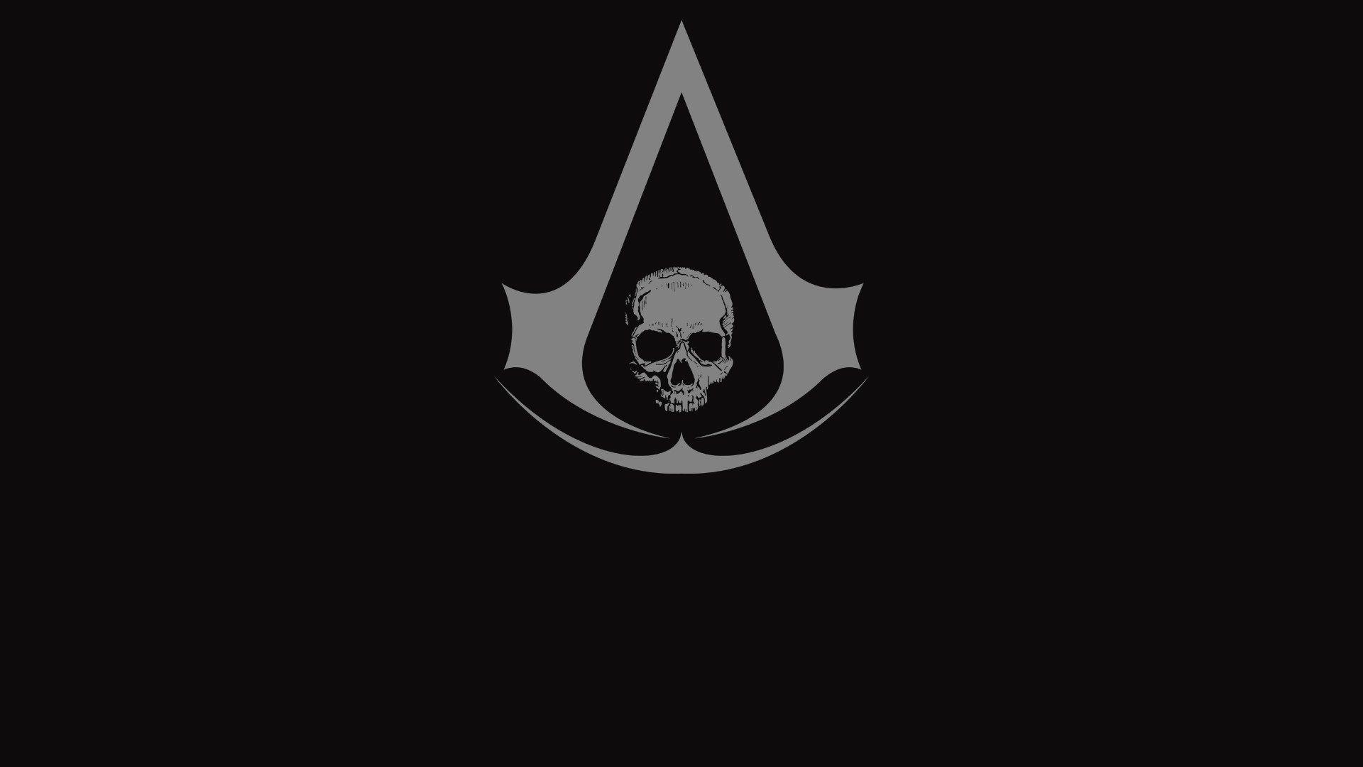 1920x1080 pirates, flag, Assassin's Creed, Pirate Flag, video games, minimalism, skullx1080 Wallpaper
