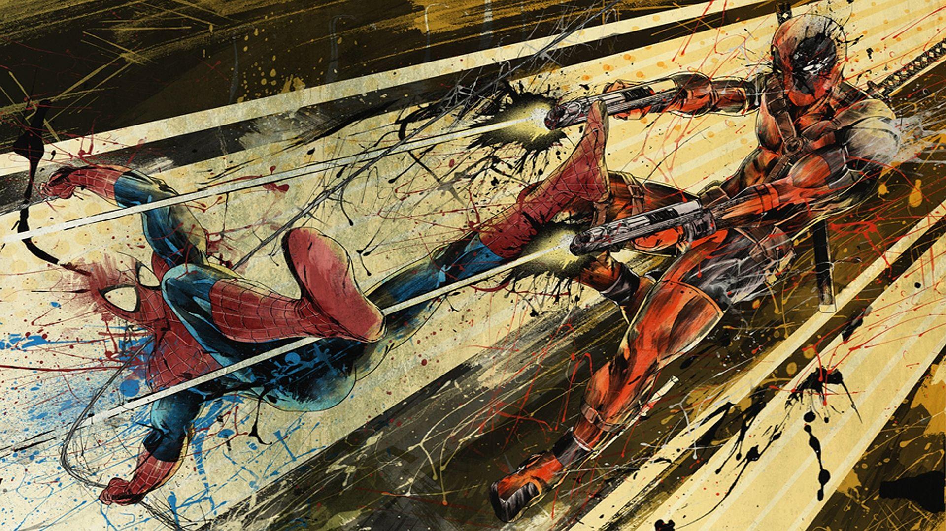 1920x1079 Spiderman vs Deadpool Wallpaper and Background Imagex1079