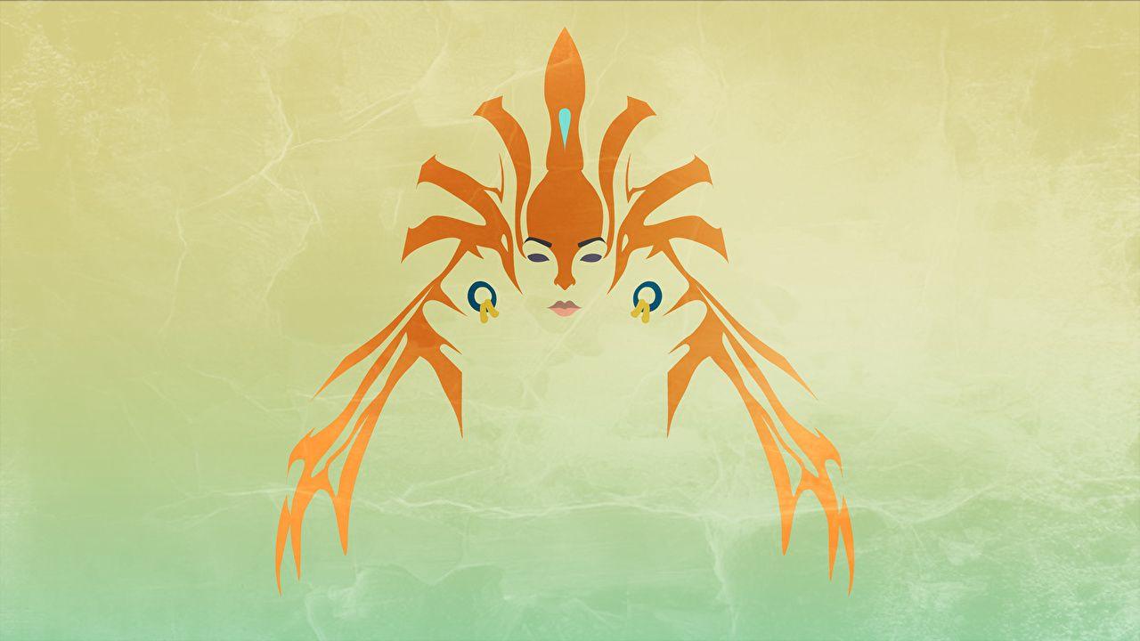 1280x720 Picture DOTA 2 Naga Siren mermaids Silhouette Fantasy Games