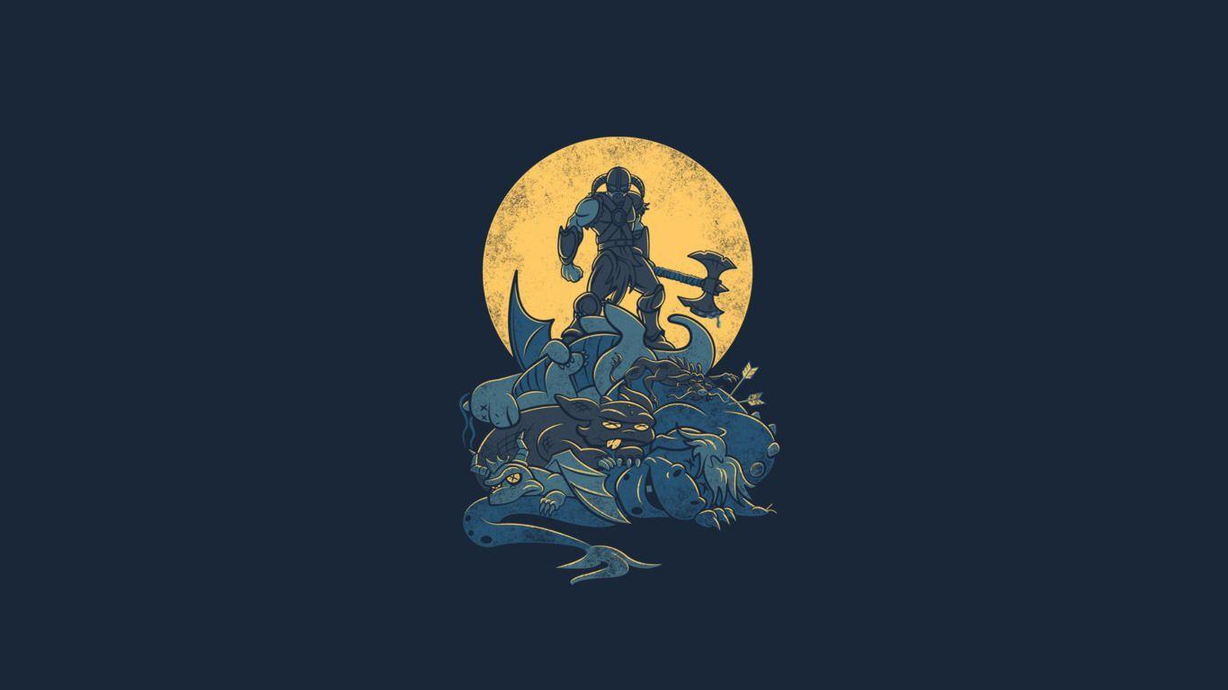 1366x768 Minimalist Gaming Background Kecbio