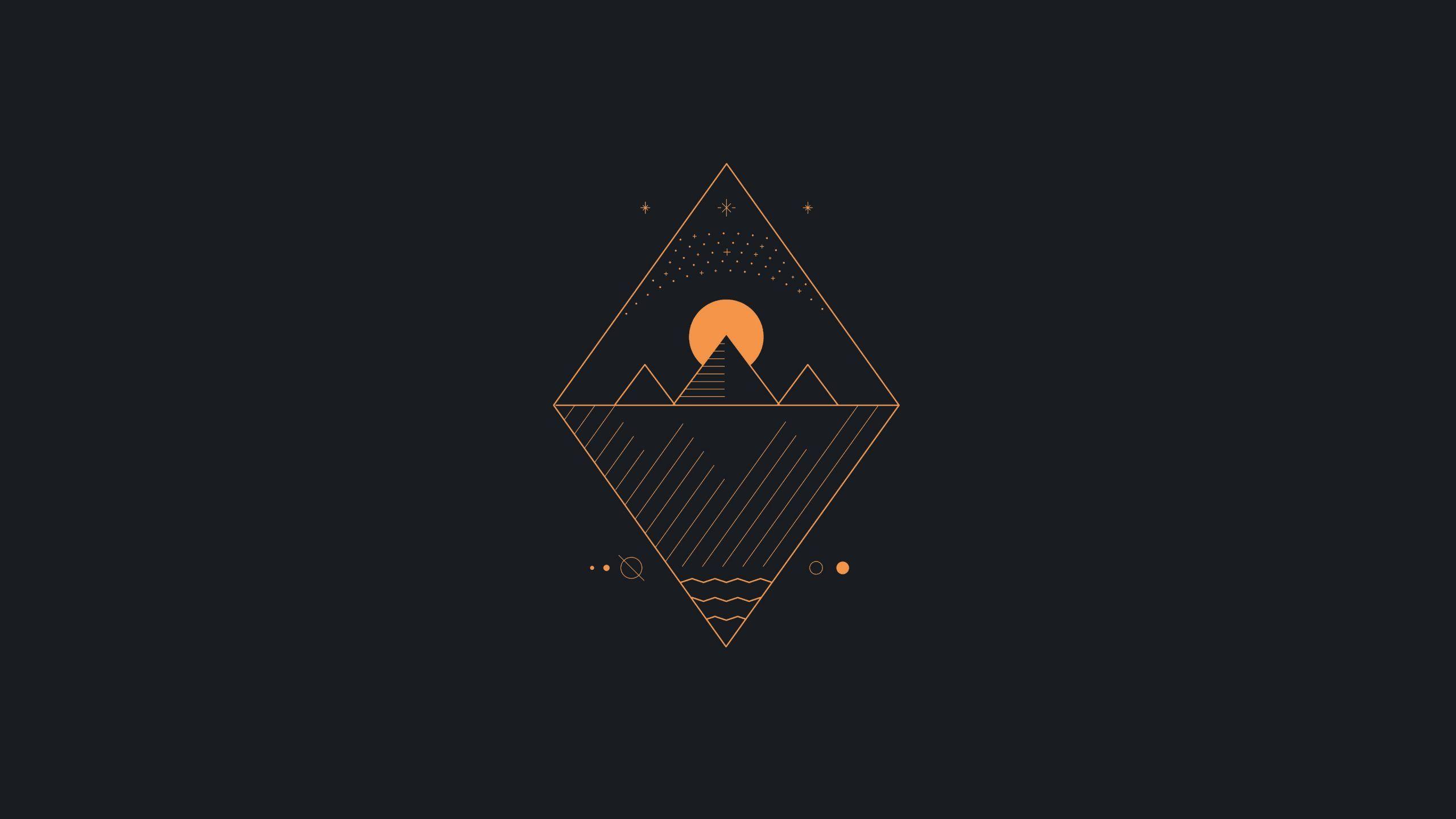 2560x1440 Abstract wallpaper, minimalism, orange, simple background • Wallpaper For You HD Wallpaper For Desktop & Mobile