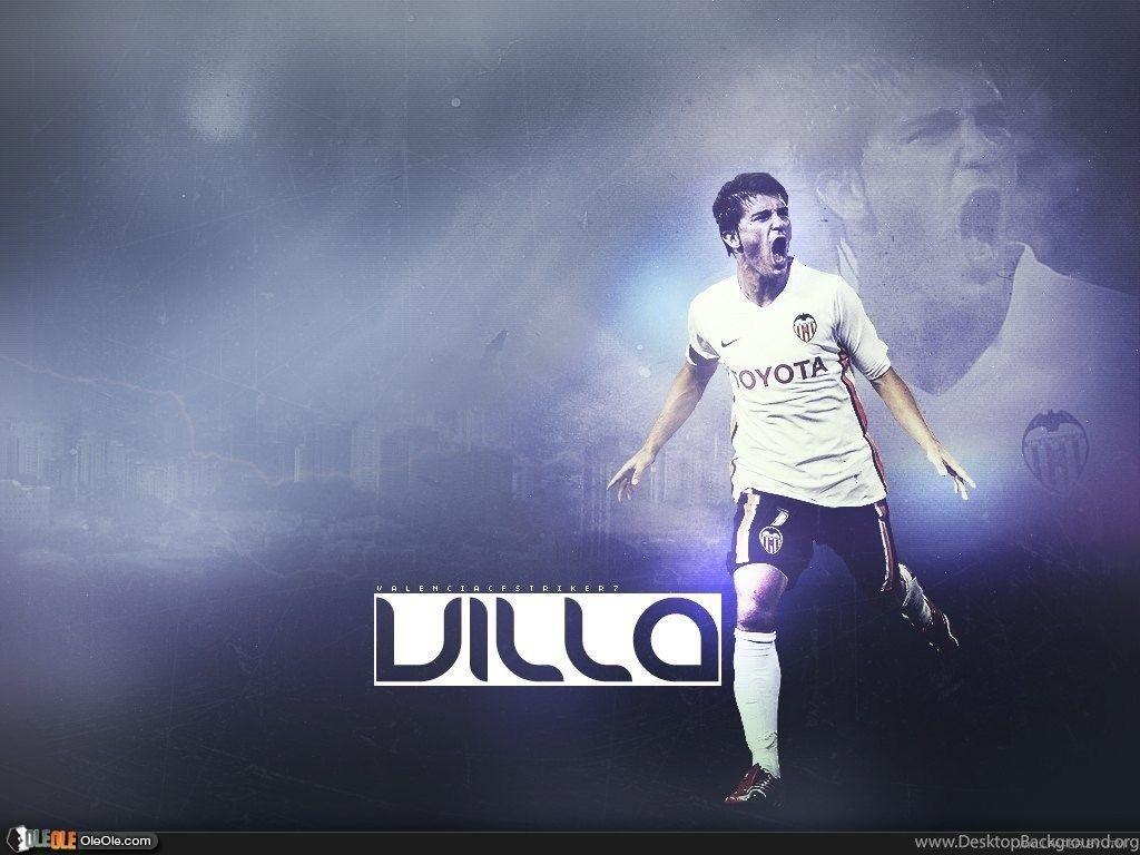 1024x768 Download David Villa Villa David Wallpaper Valencia Football. Desktop Background