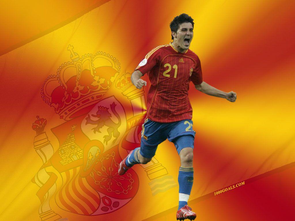 1024x768 Magician Football: David Villa Best Wallpaper