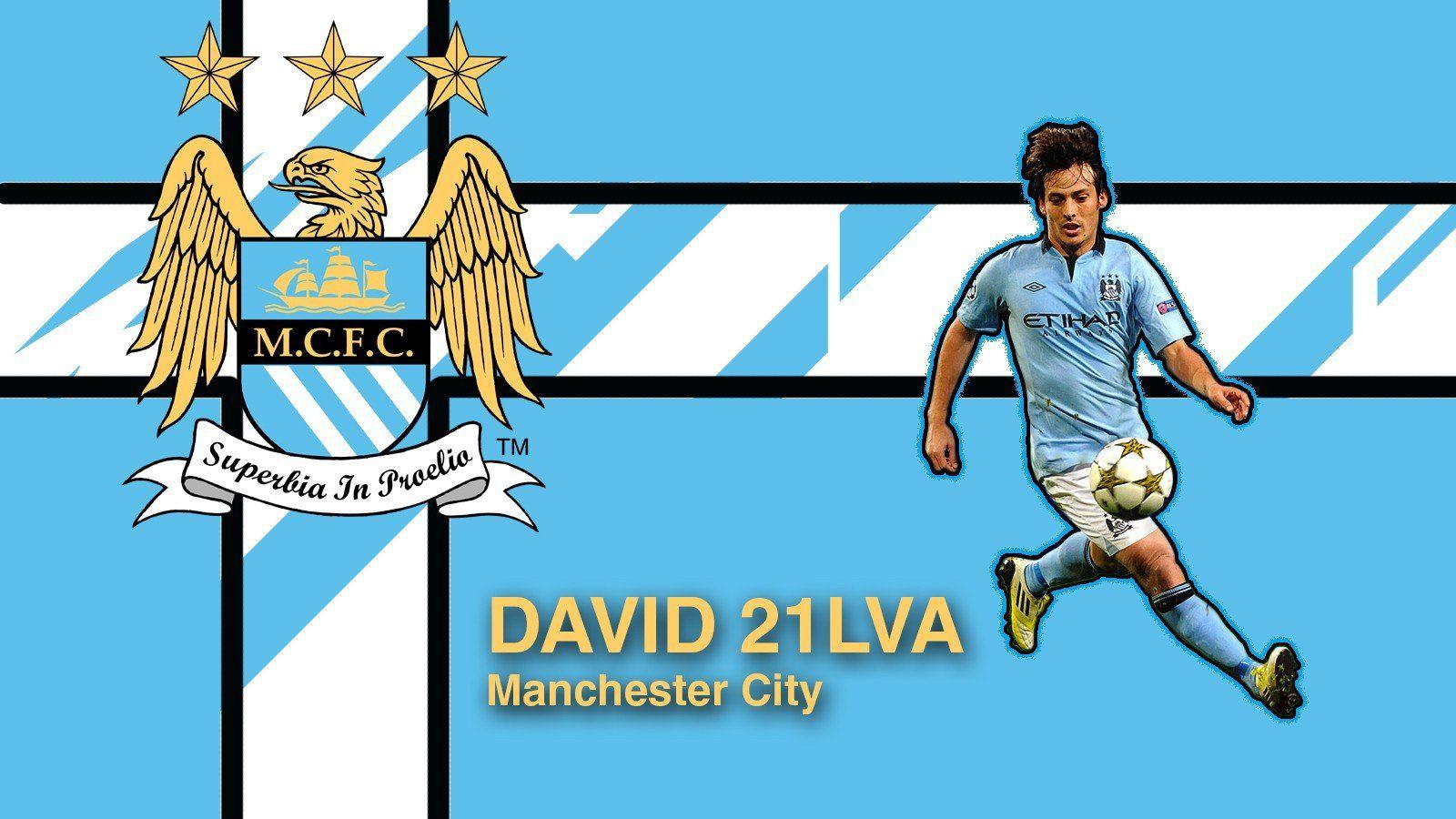 1600x900 Blue Manchester City premier league David Silva football player wallpaperx900