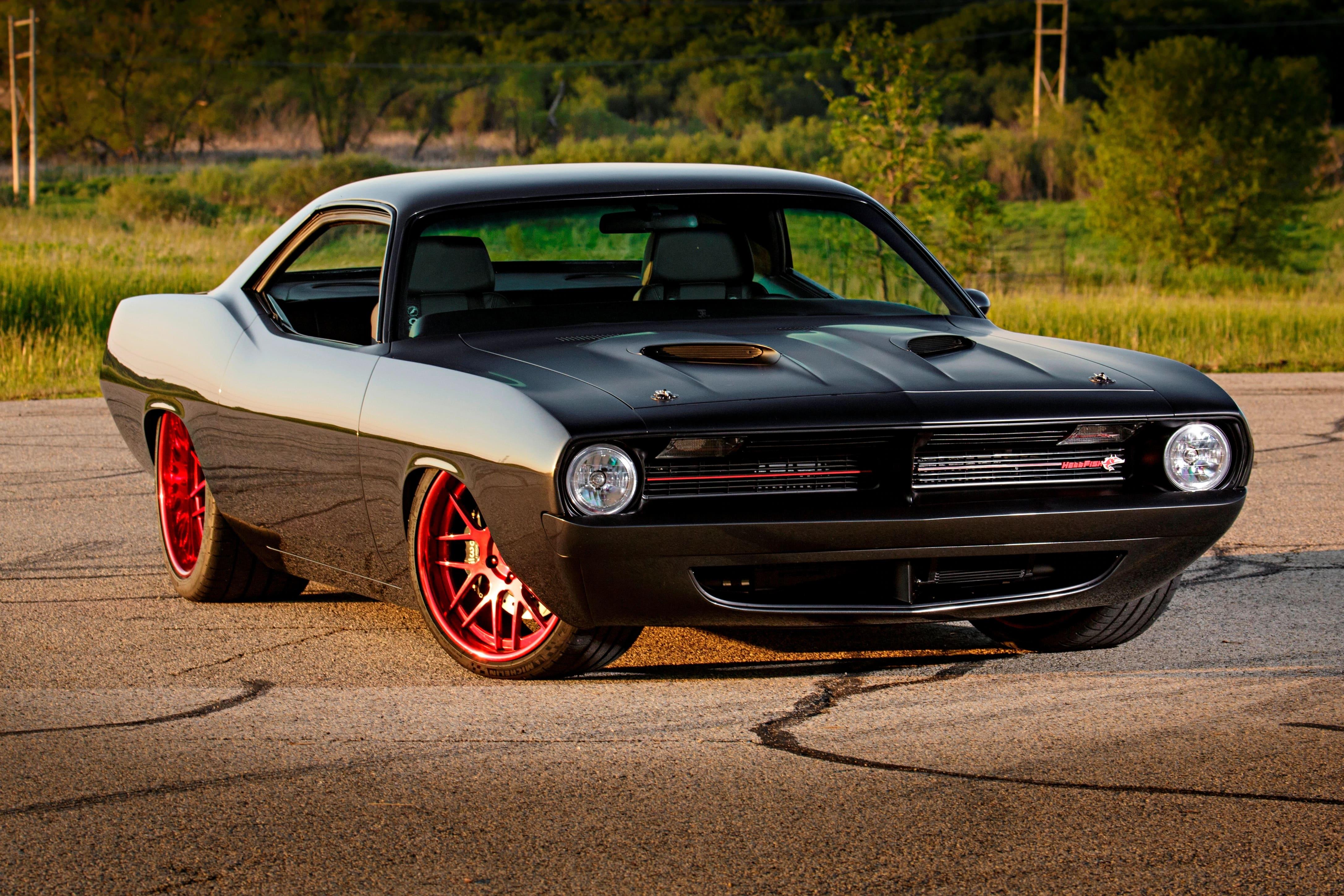 4347x2898 Black, Car, Classic, Plymouth, Plymouth Barracuda Wallpaper