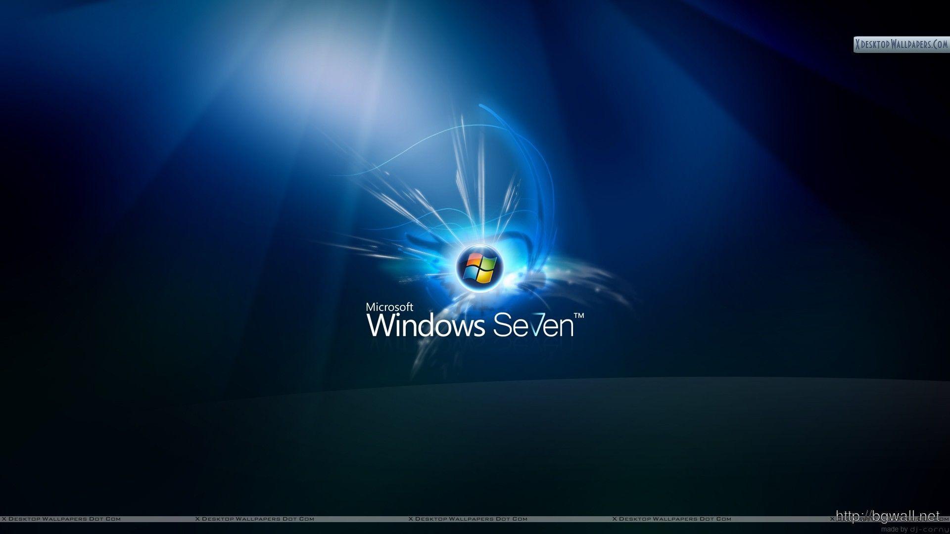 1920x1080 Windows 7 On Dark Blue Background Wallpaper