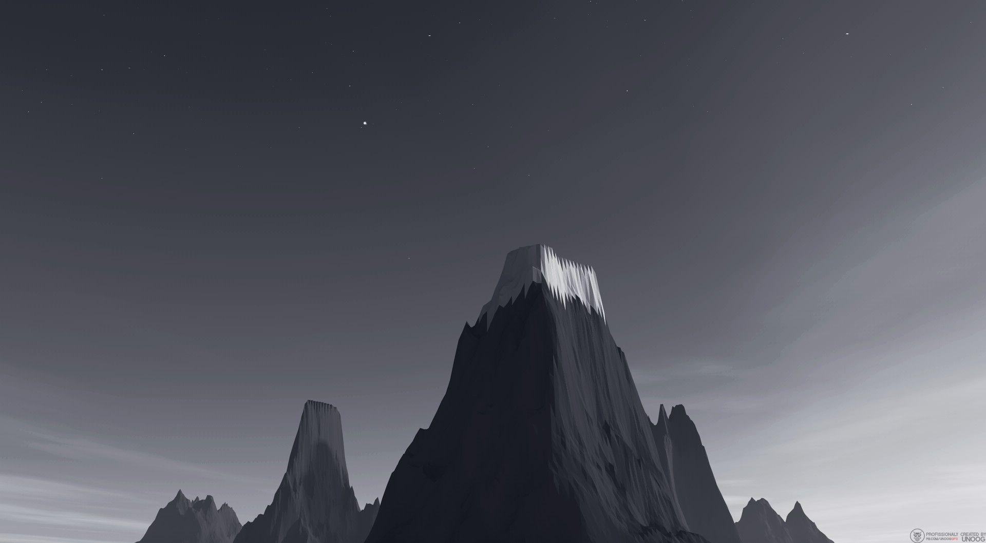 1920x1058 Polygon Mountains Wallpaper Black and White. Mountain wallpaper, Wallpaper, HD wallpaper