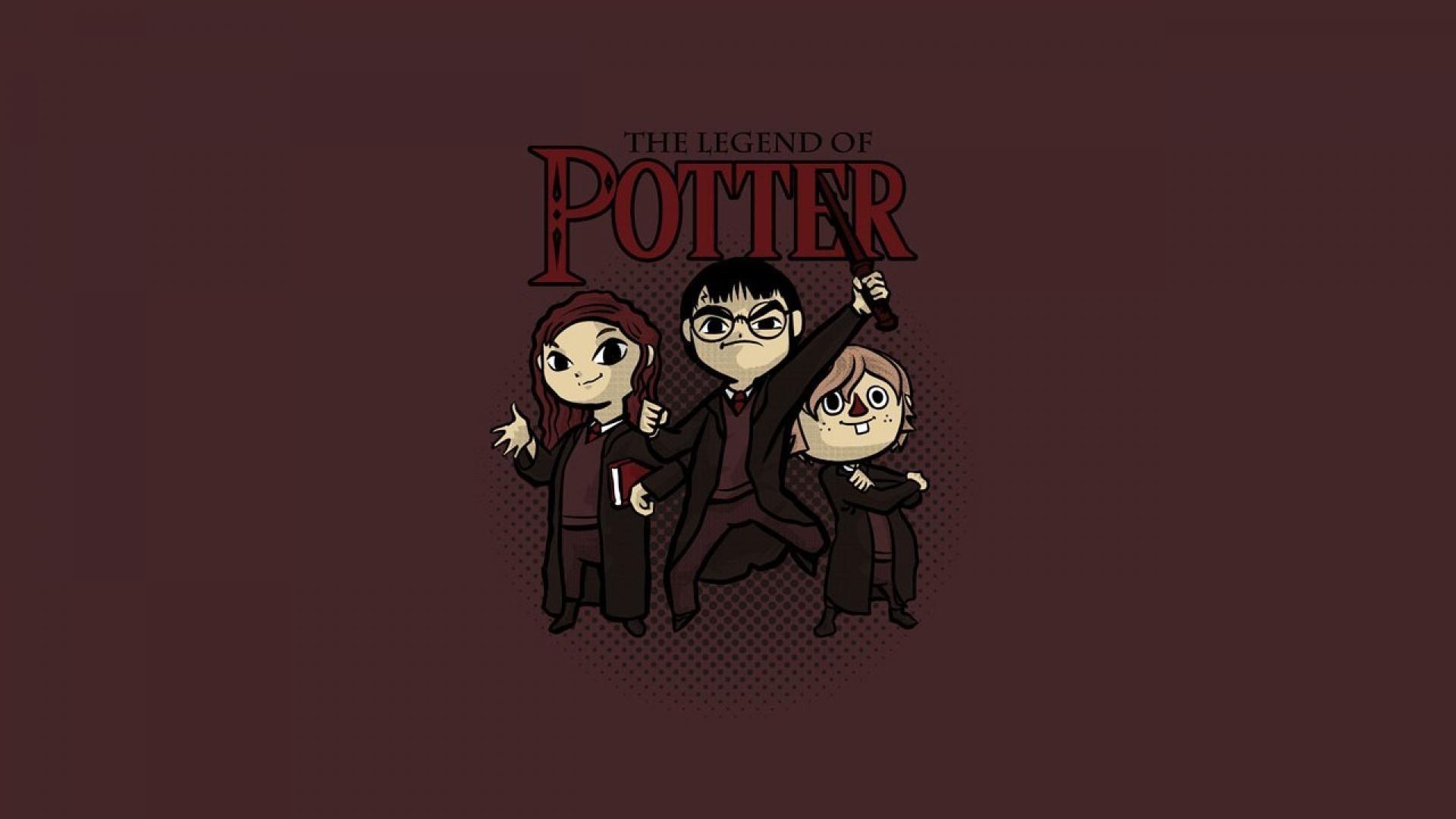 Laptop Harry Potter Cartoon Wallpaper