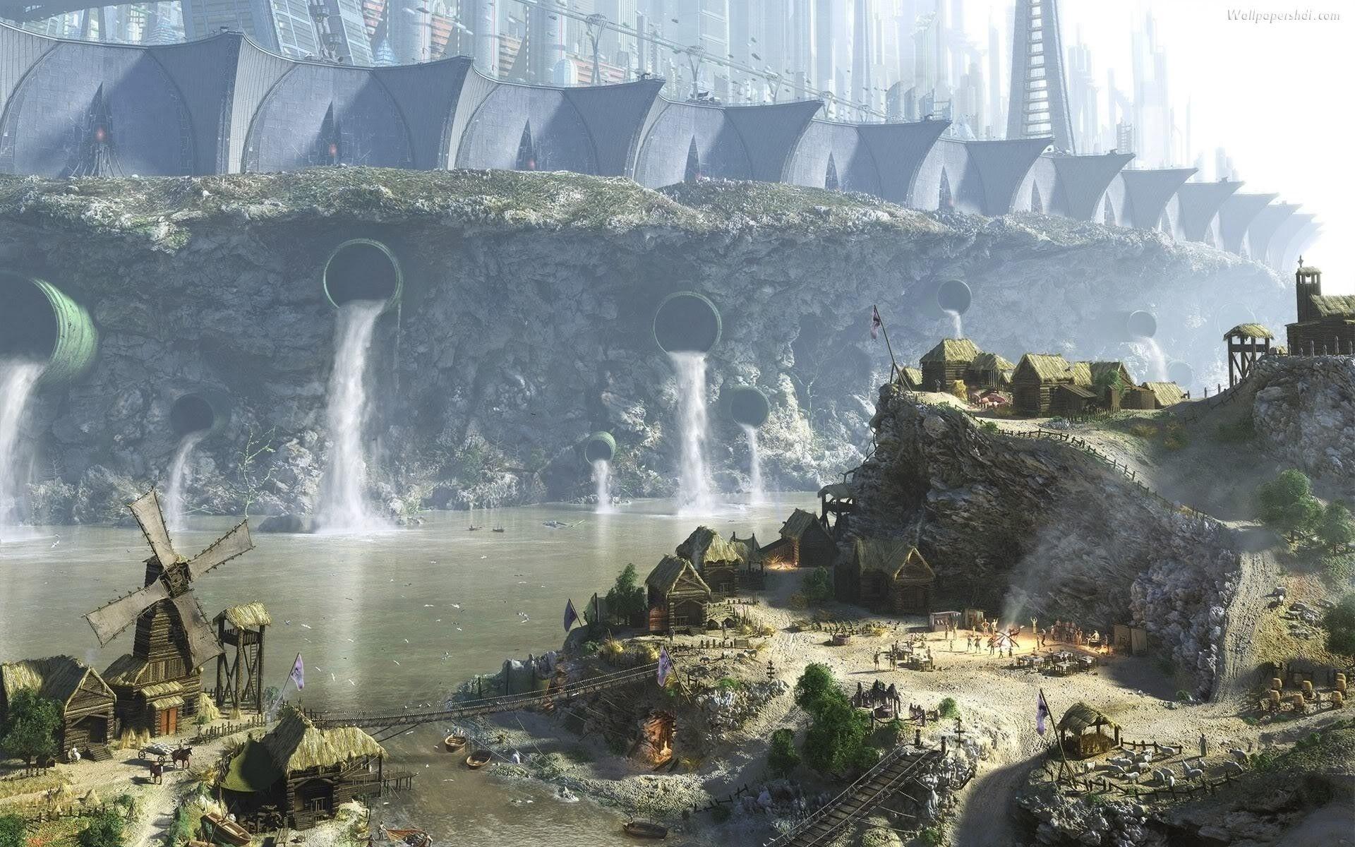 1920x1200 Future City Wallpaper