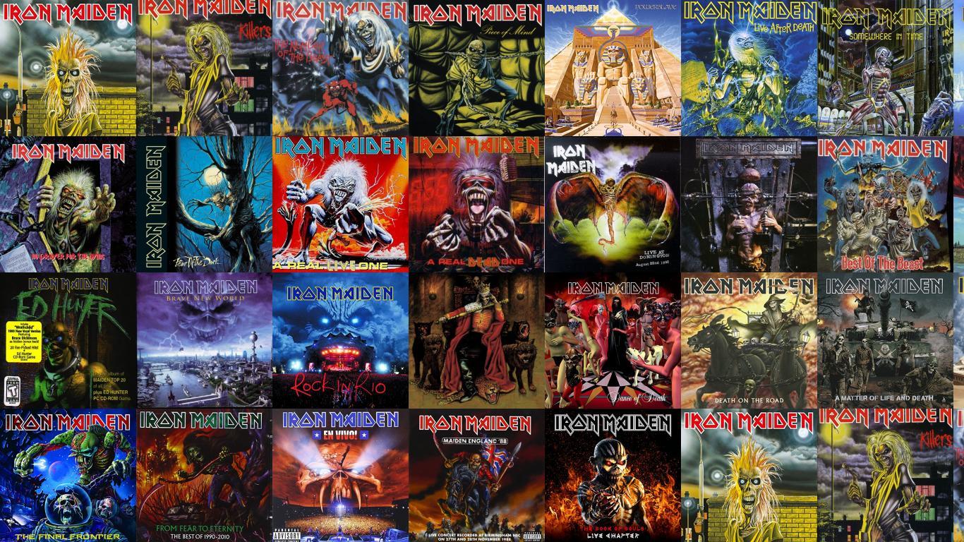 1366x768 Iron Maiden Iron Maiden Killers Number Beast Piece Wallpaper « Tiled Desktop Wallpaper