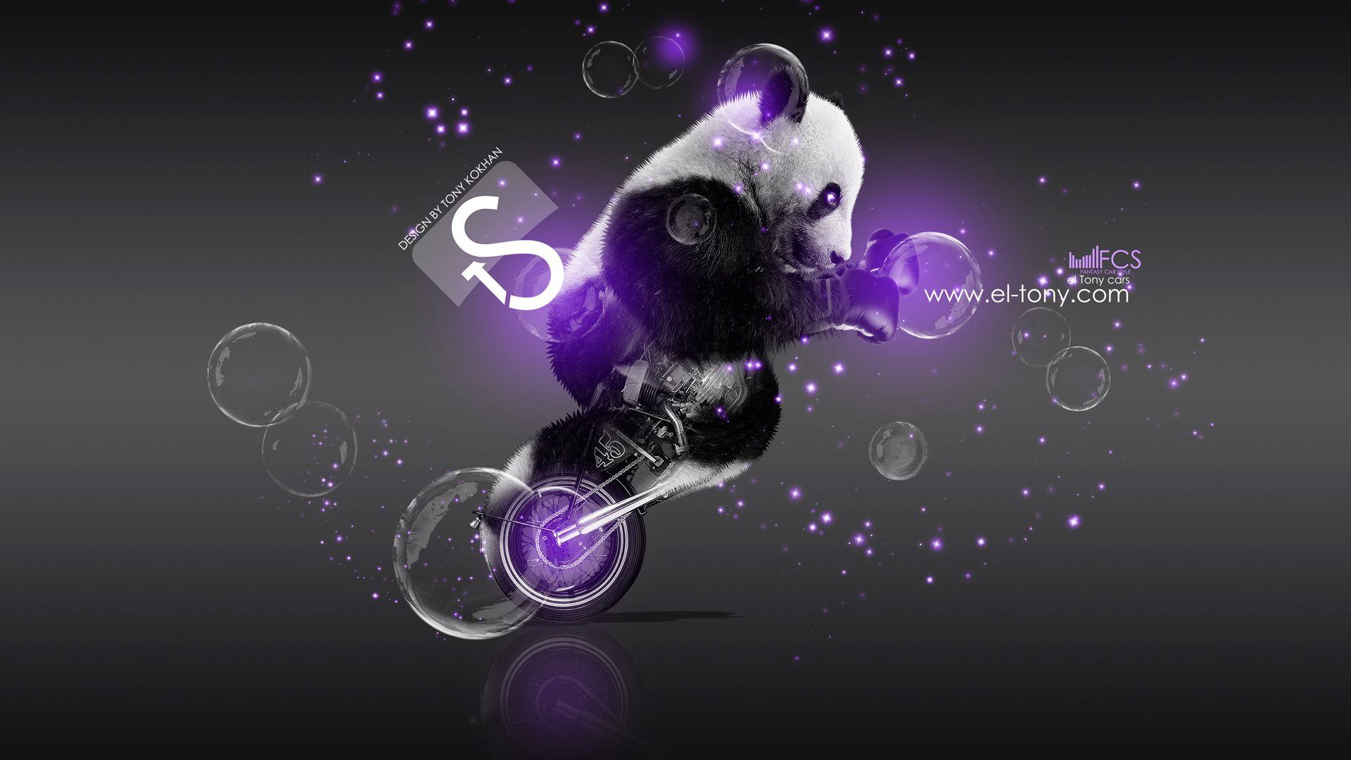 1920x1080 Moto Retro Fantasy Panda Boxing Art 2013 el Tony