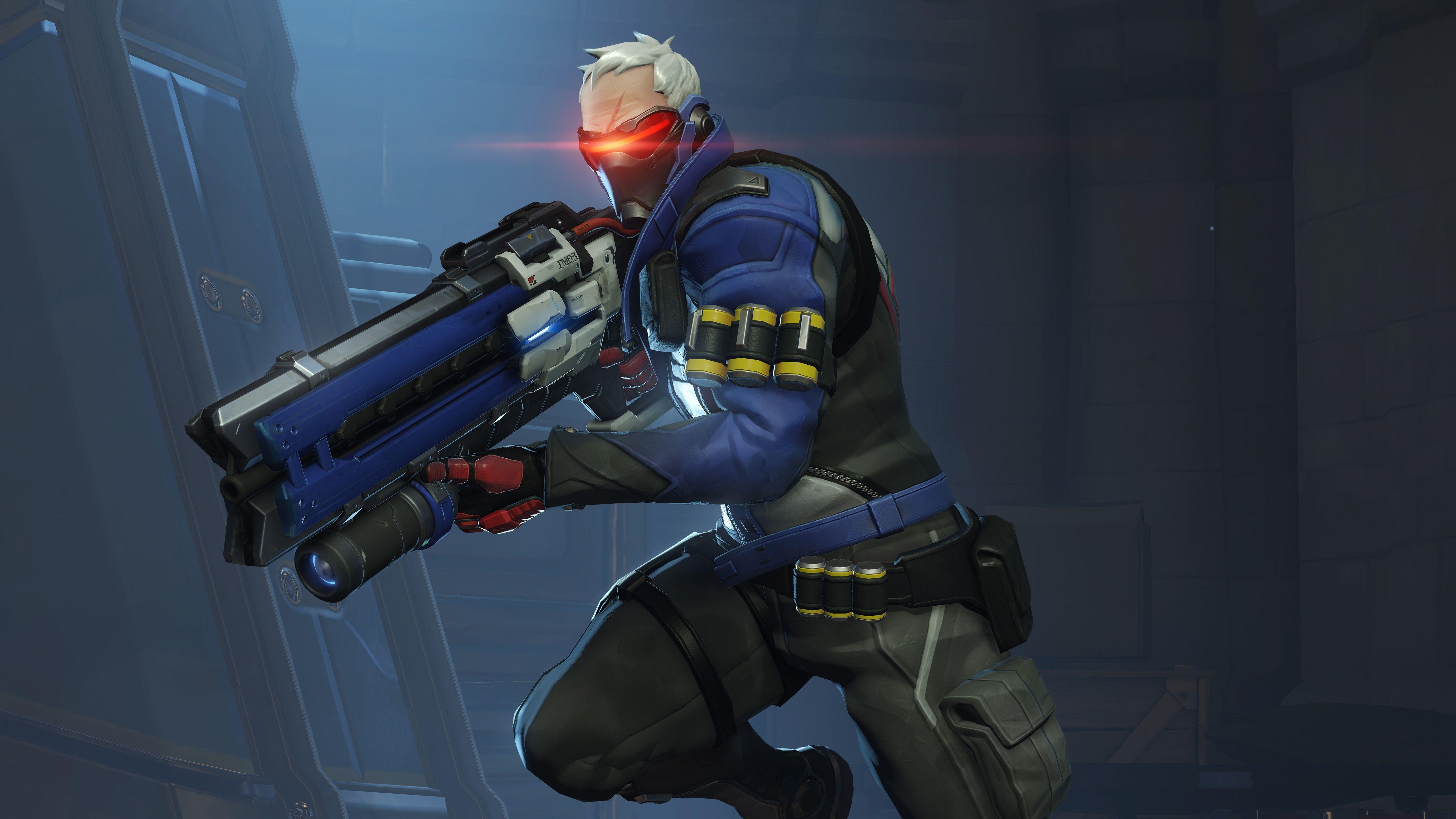 5120x2880 Overwatch Soldier 76 Wallpaper in jpg format for free download