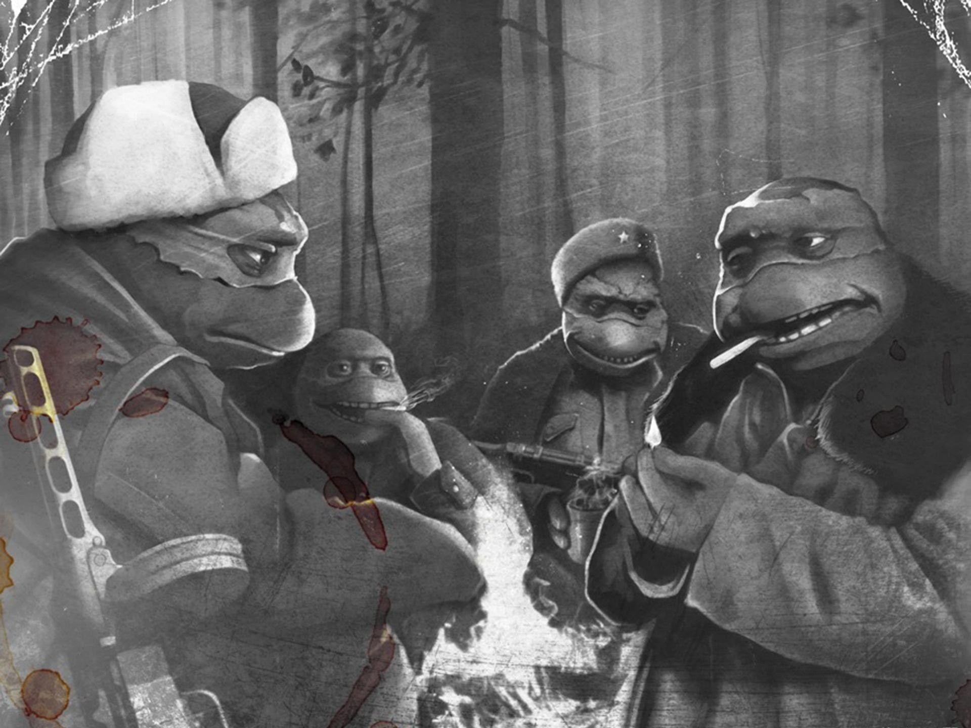 1920x1440 Teenage Mutant Ninja Turtles, red army wallpaper