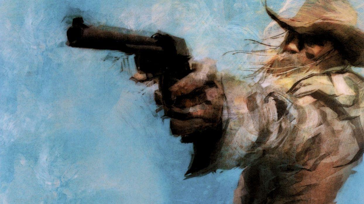 1244x700 Metal Gear guns cowboys artwork Revolver Ocelot wallpaperx1080