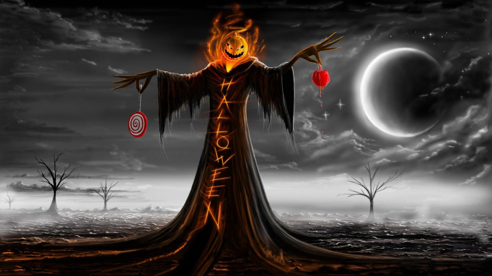 1600x900 Freaky Halloween Wallpaper