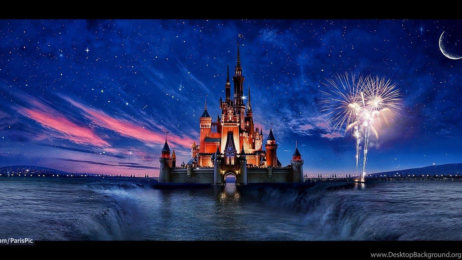 1600x900 Disney Castle Wallpaper For iPhone Castle Mickey Fireworks HD Wallpaper