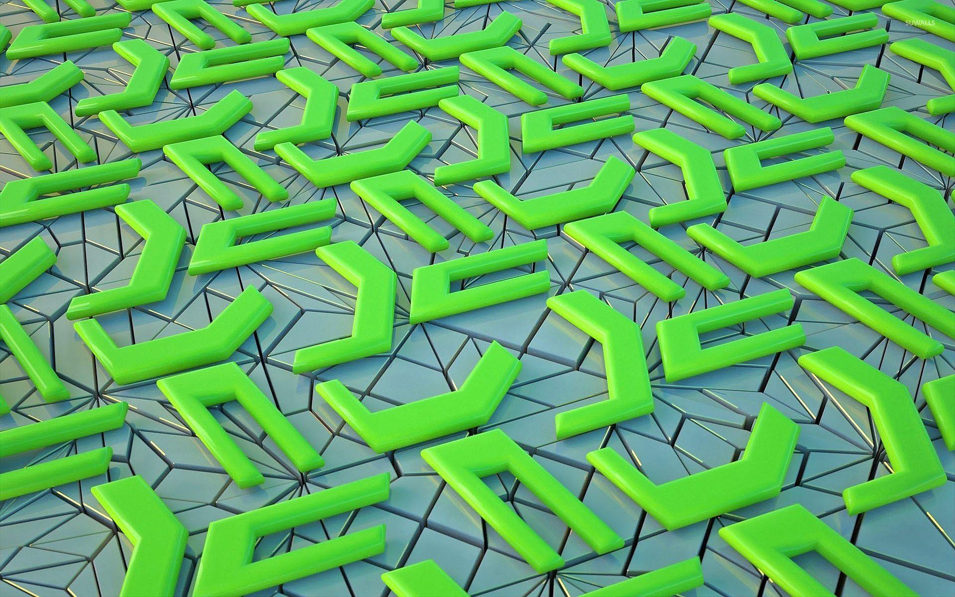 1920x1200 Neon green shapes wallpaper wallpaper