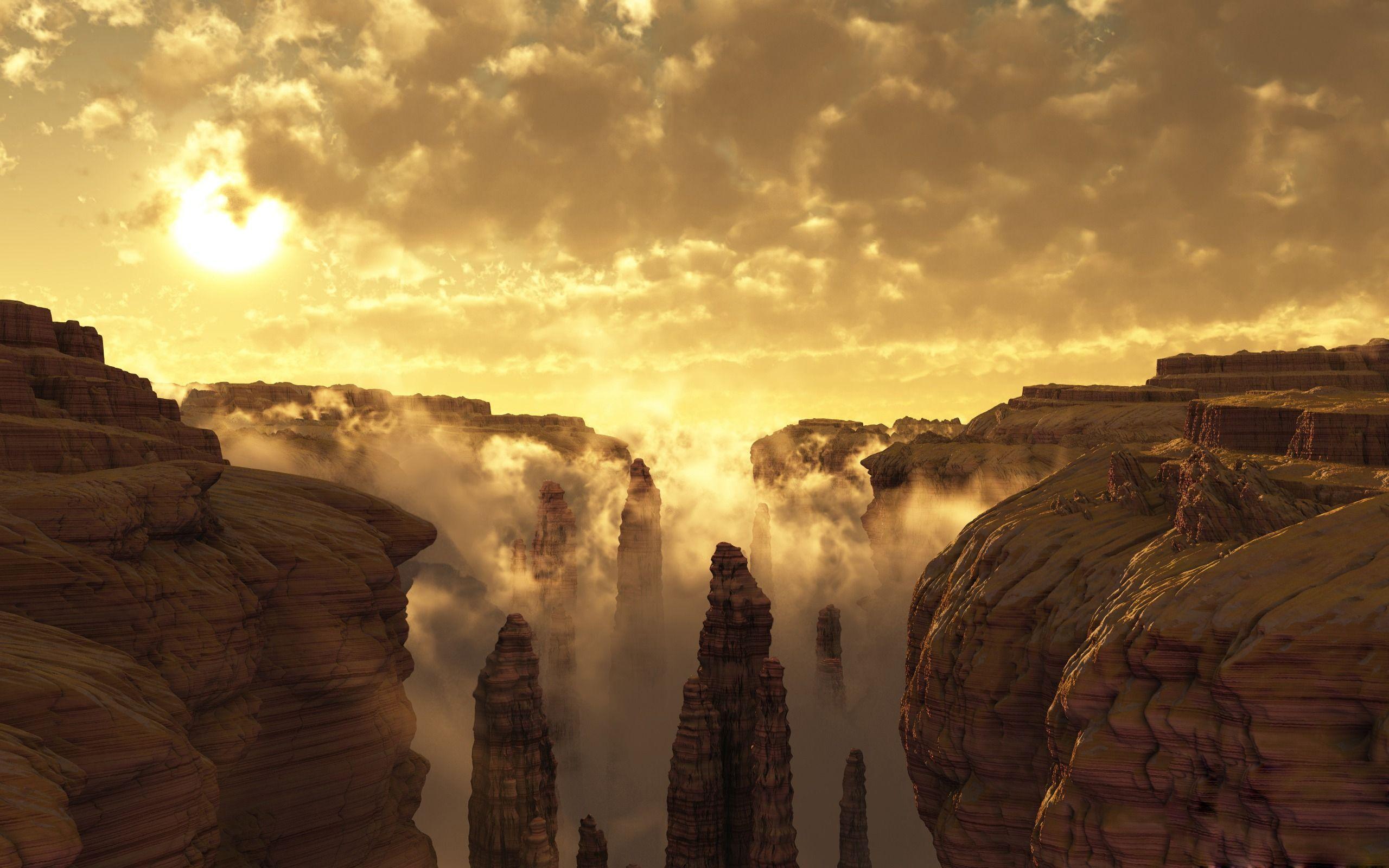 2560x1600 3D Canyon Wallpaper 3D Models 3D Wallpaper in jpg format for free
