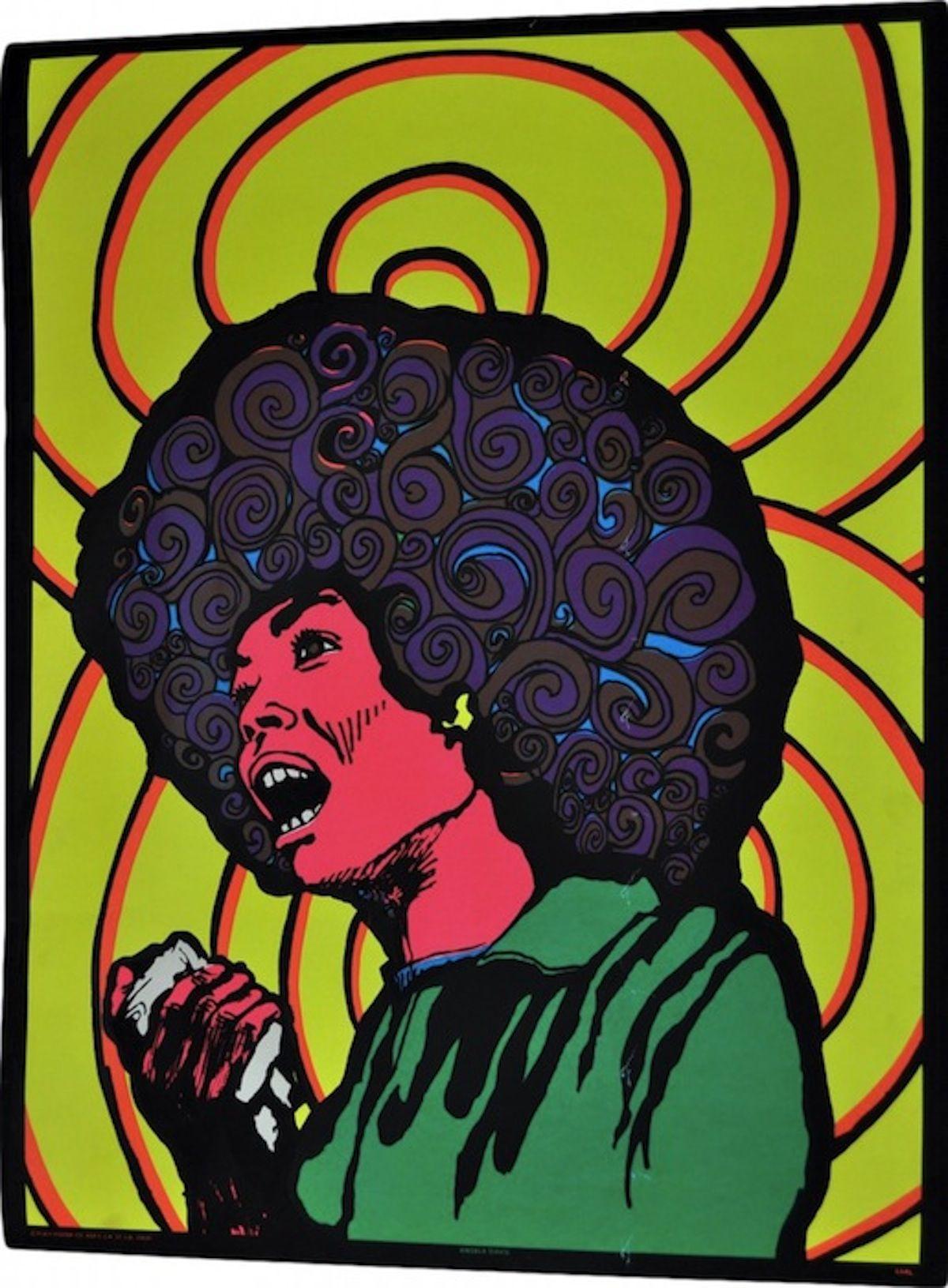 1200x1631 image of Angela Davis, From FBI Flyers to Radical Chic Art