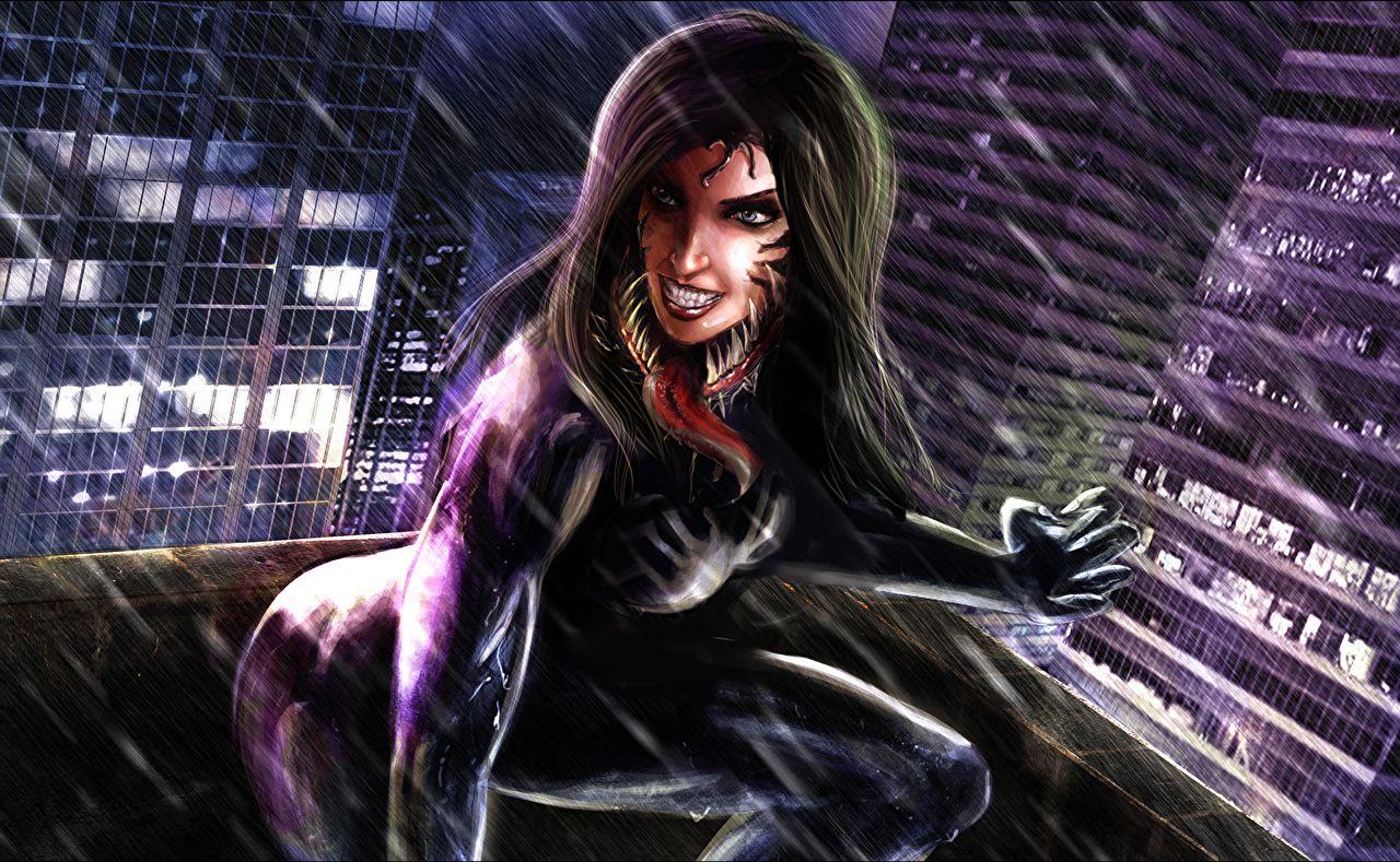 1280x789 Photo Heroes comics Fantasy young woman Rain