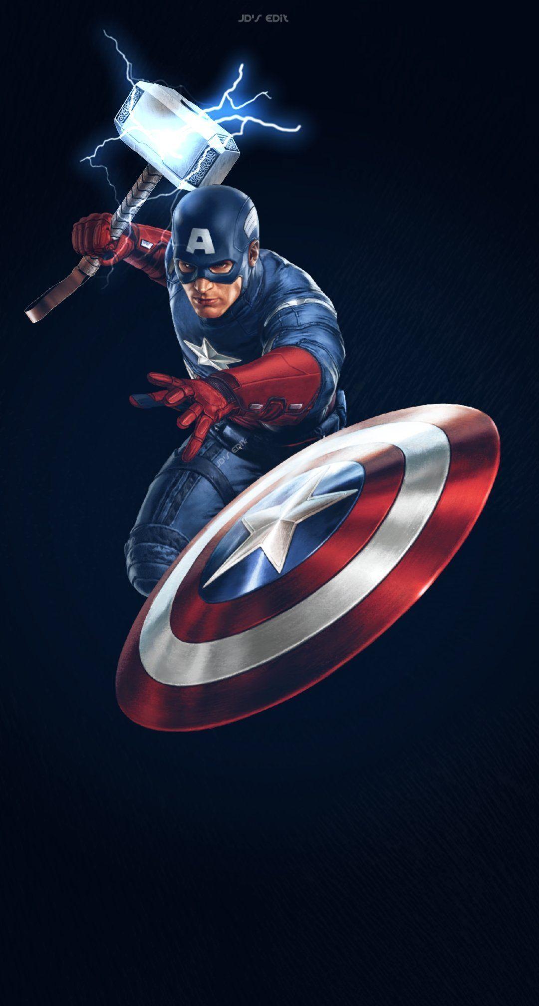 1080x2016 Captain America Hammer Wallpaper