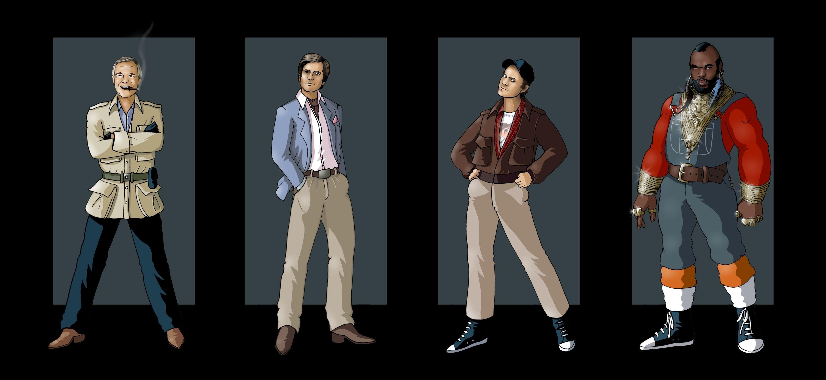 3339x1539 The Best Of A Team Fan Art The 80s. Personnages, Agence Tous Risques, Thème