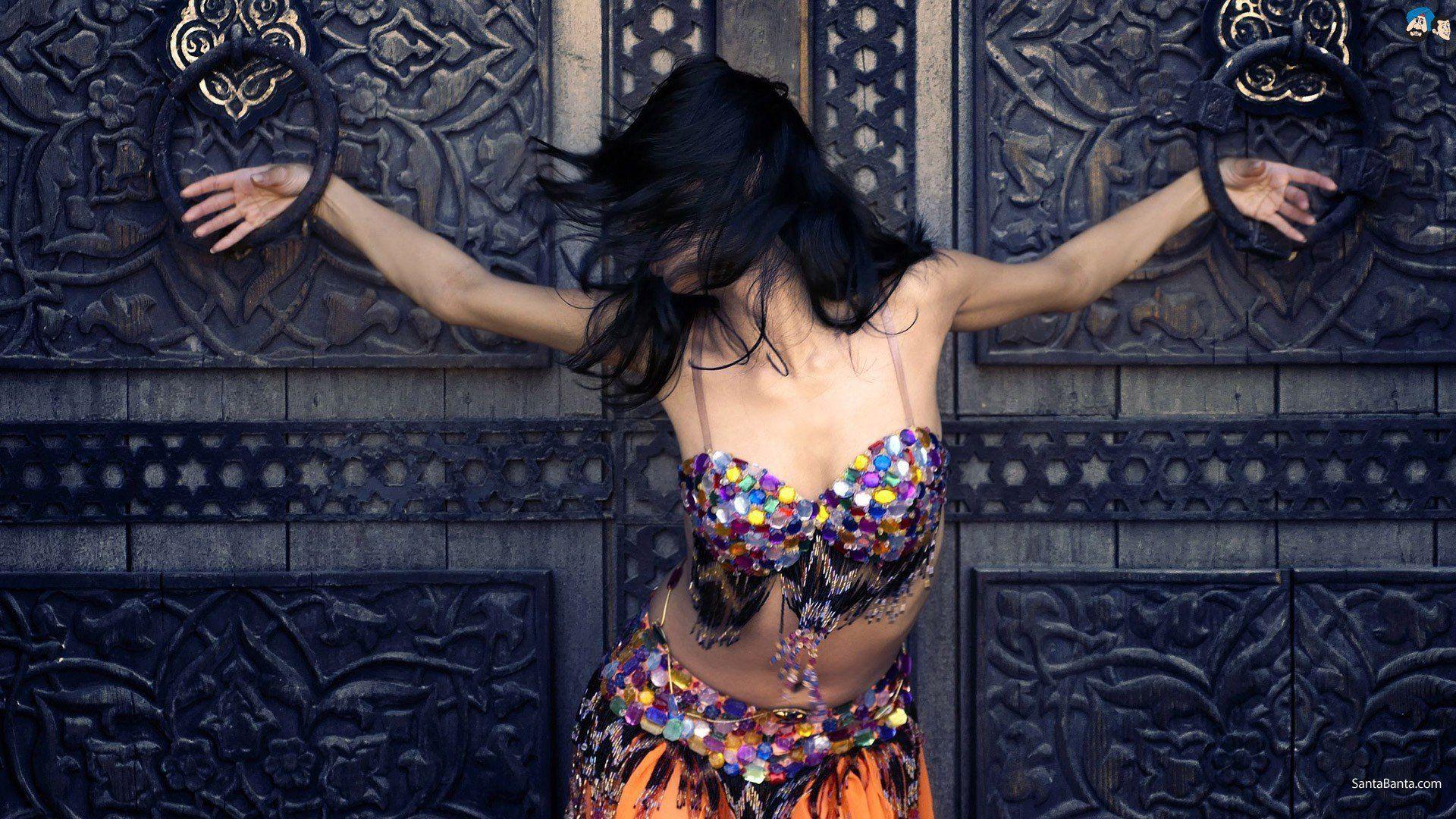 1920x1080 Dress belly dancers arms raised black hair wallpaperx1080