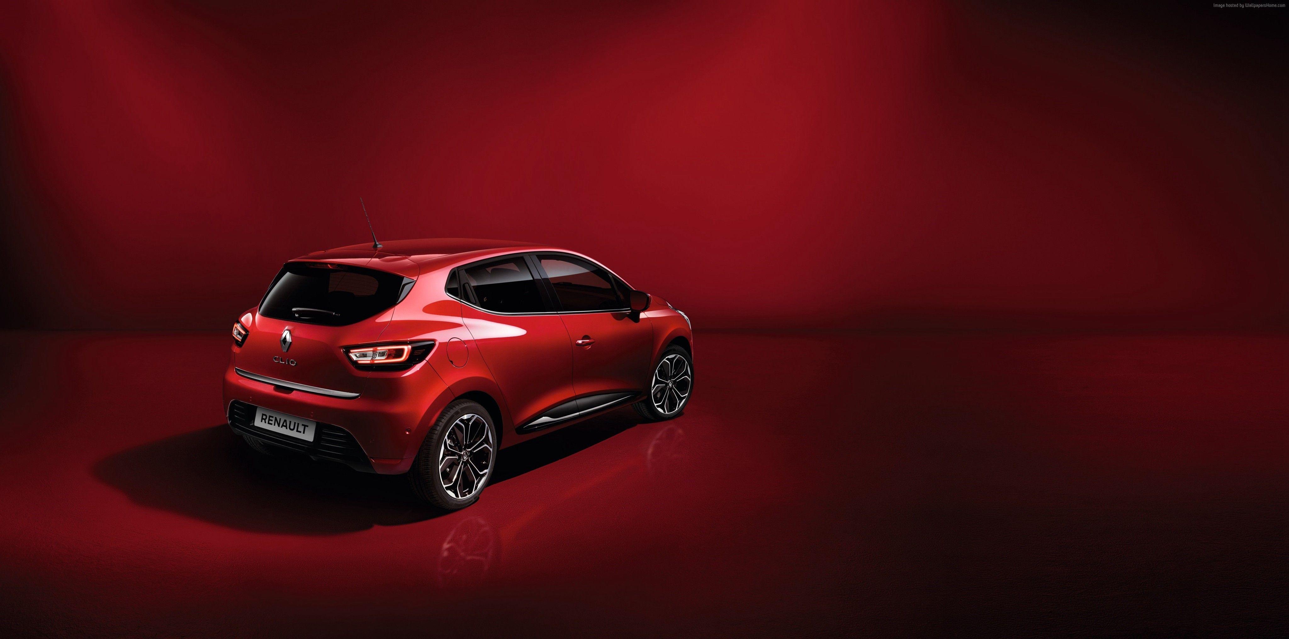 4096x2032 #Renault Clio, #red, #hatchback. Mocah.org HD Wallpaper