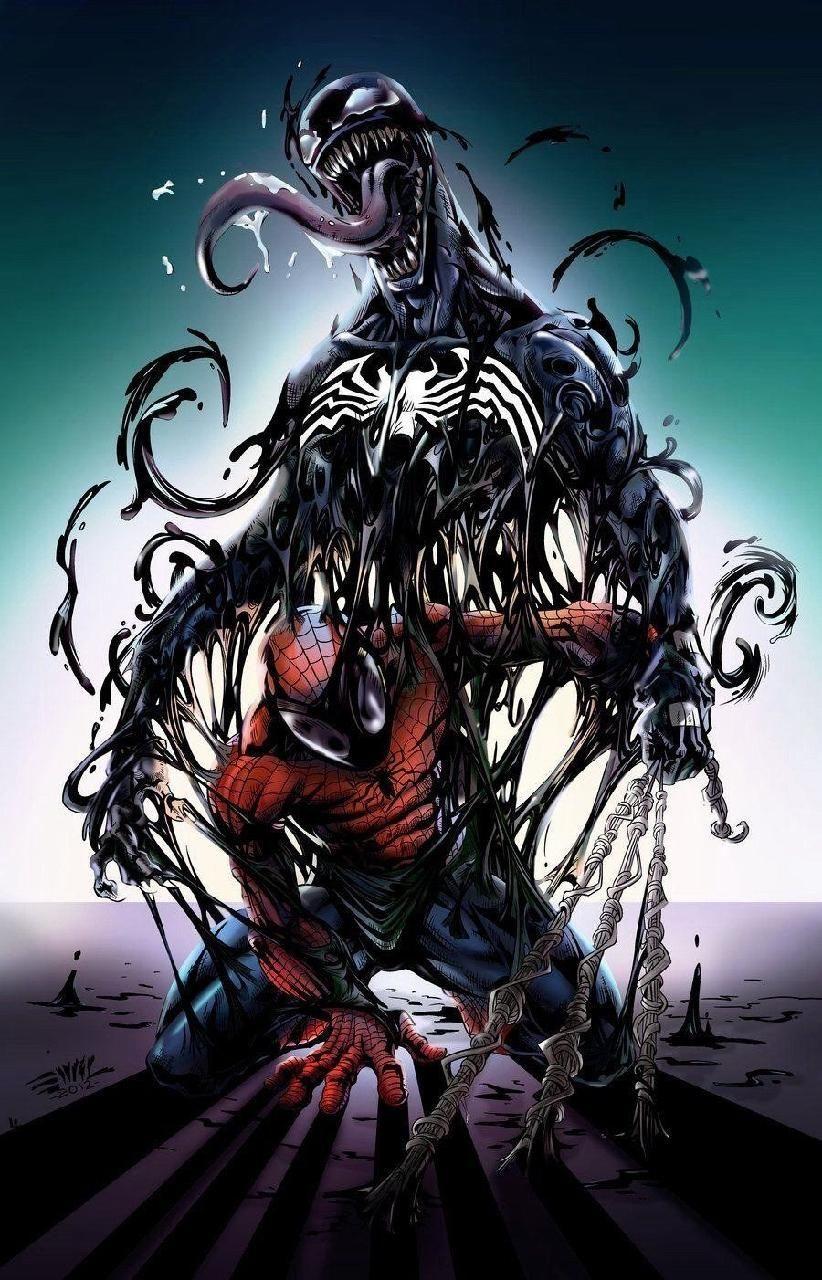 822x1280 Spiderman Vs Venom Wallpaper