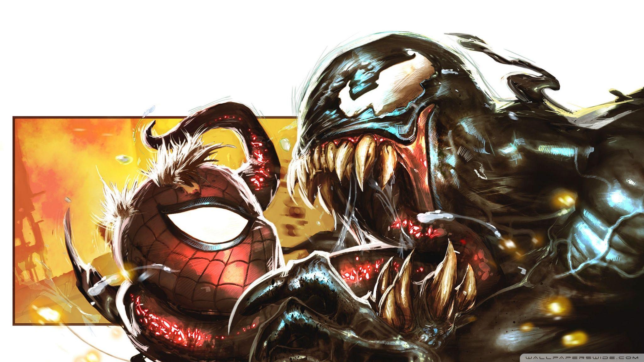 2048x1152 Venom Spiderman Drawing Ultra HD Desktop Background Wallpaper for 4K UHD TV : Widescreen & UltraWide Desktop & Laptop : Tablet