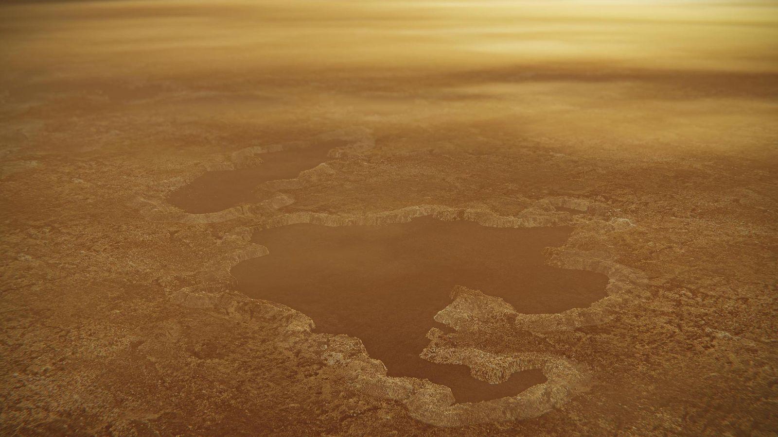 1600x900 Explosions may have created weird lakes on Saturn's largest moon