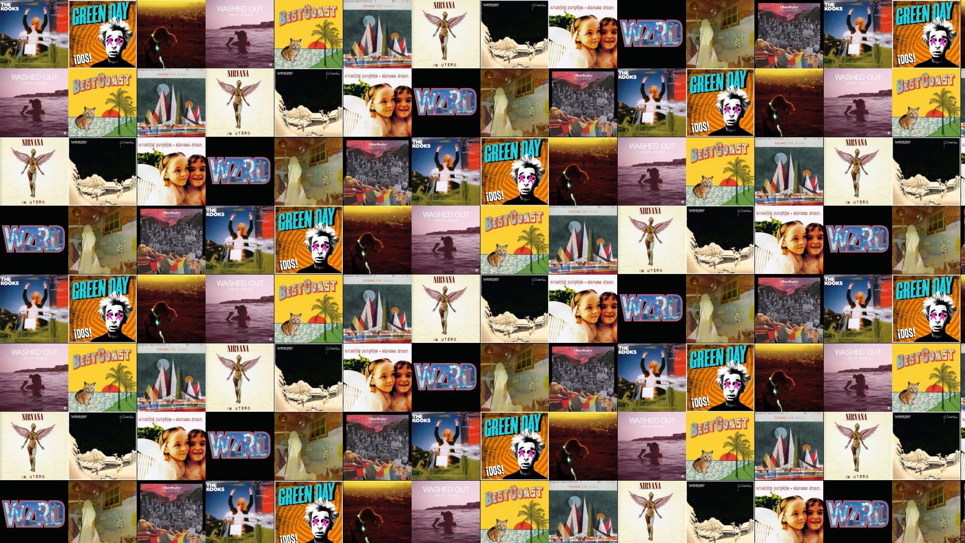1920x1080 The Kooks Junk The Heart Green Day Wallpaper « Tiled Desktop Wallpaper